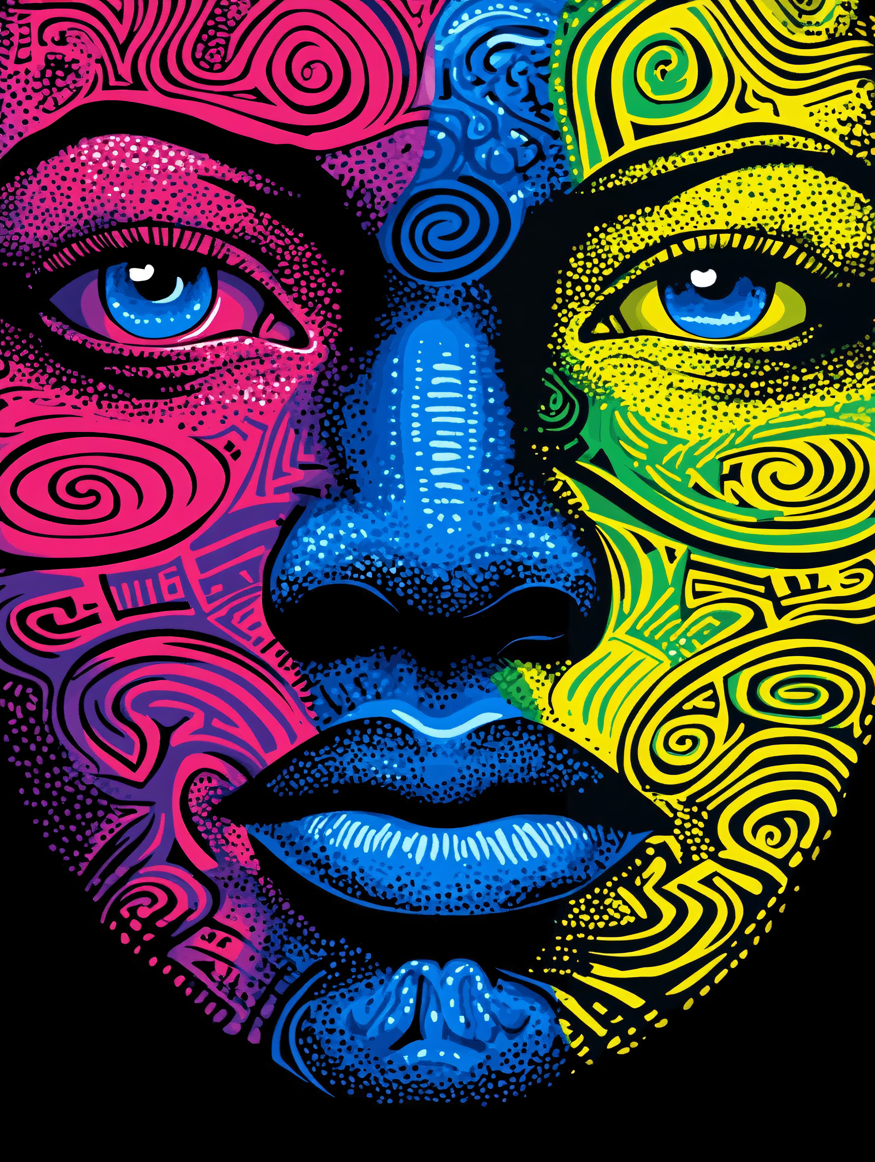 Colorful Abstract Face