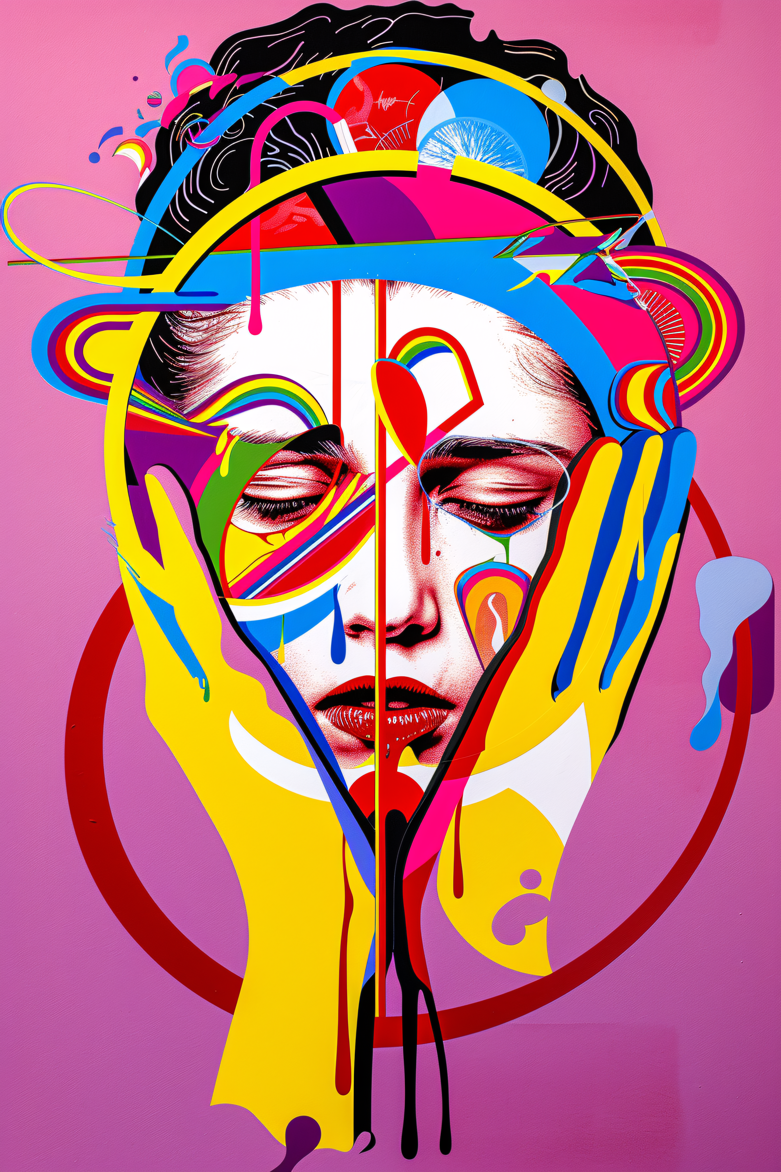 Colorful Abstract Face