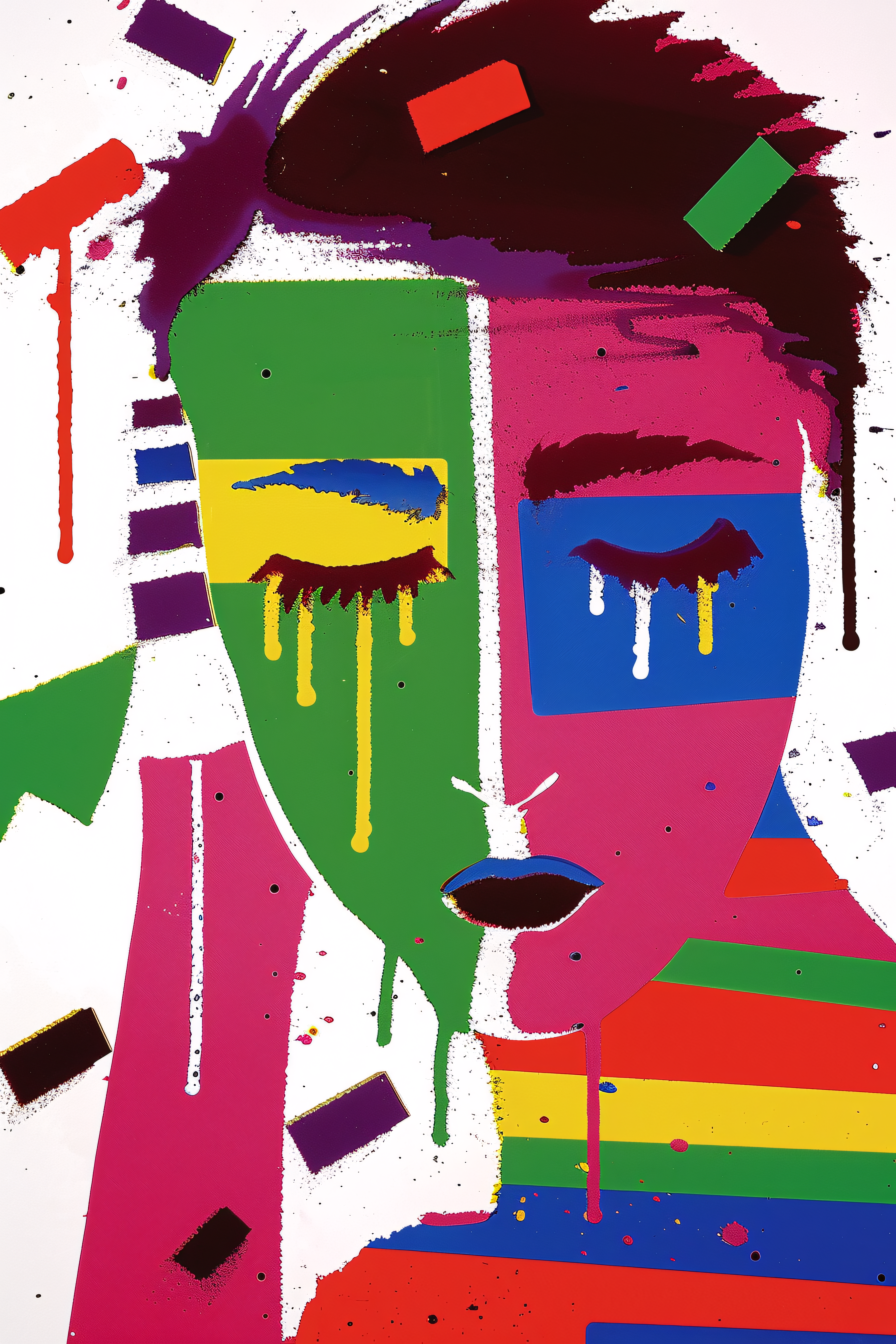 Colorful Abstract Face Portrait