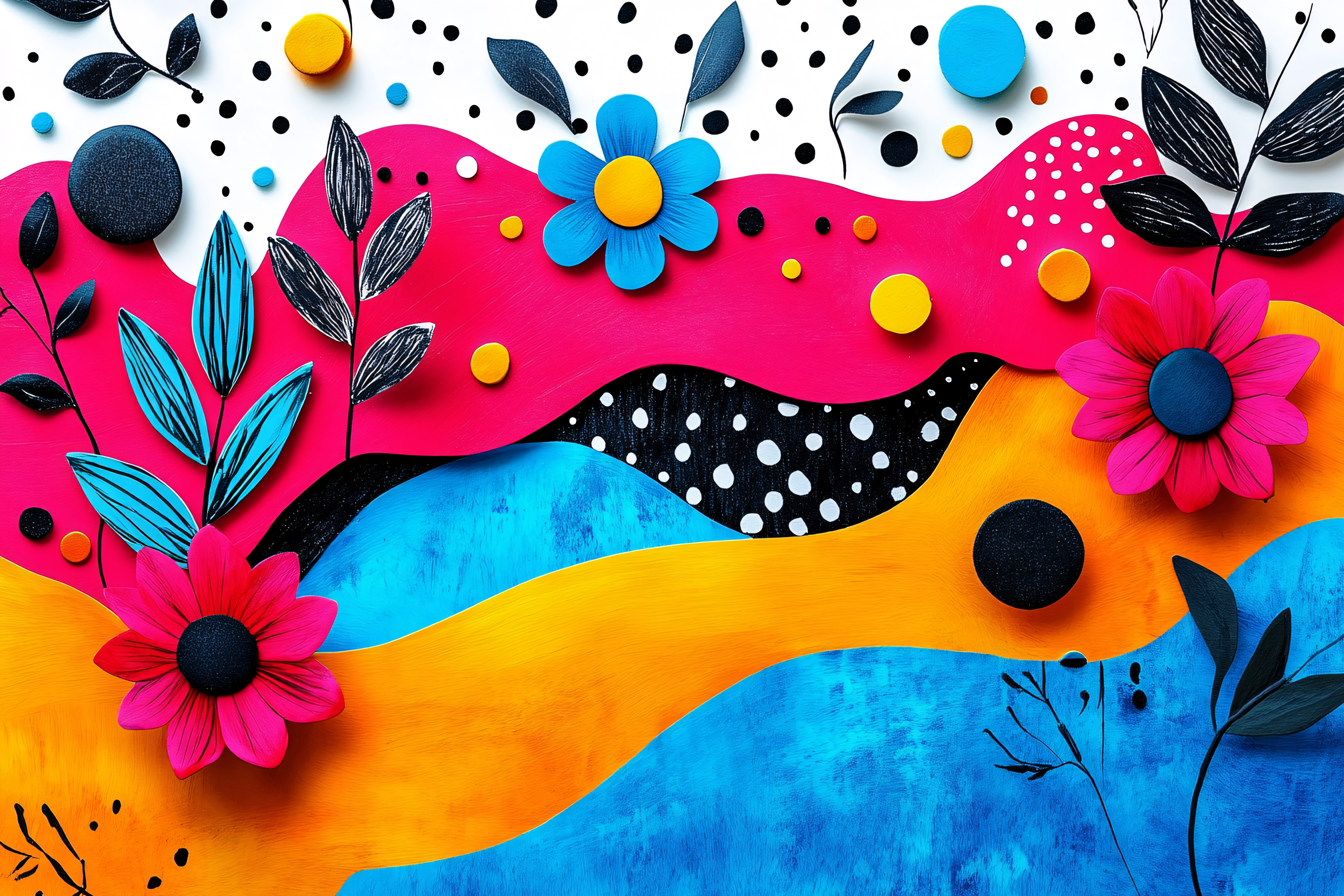 Colorful Abstract Floralscape