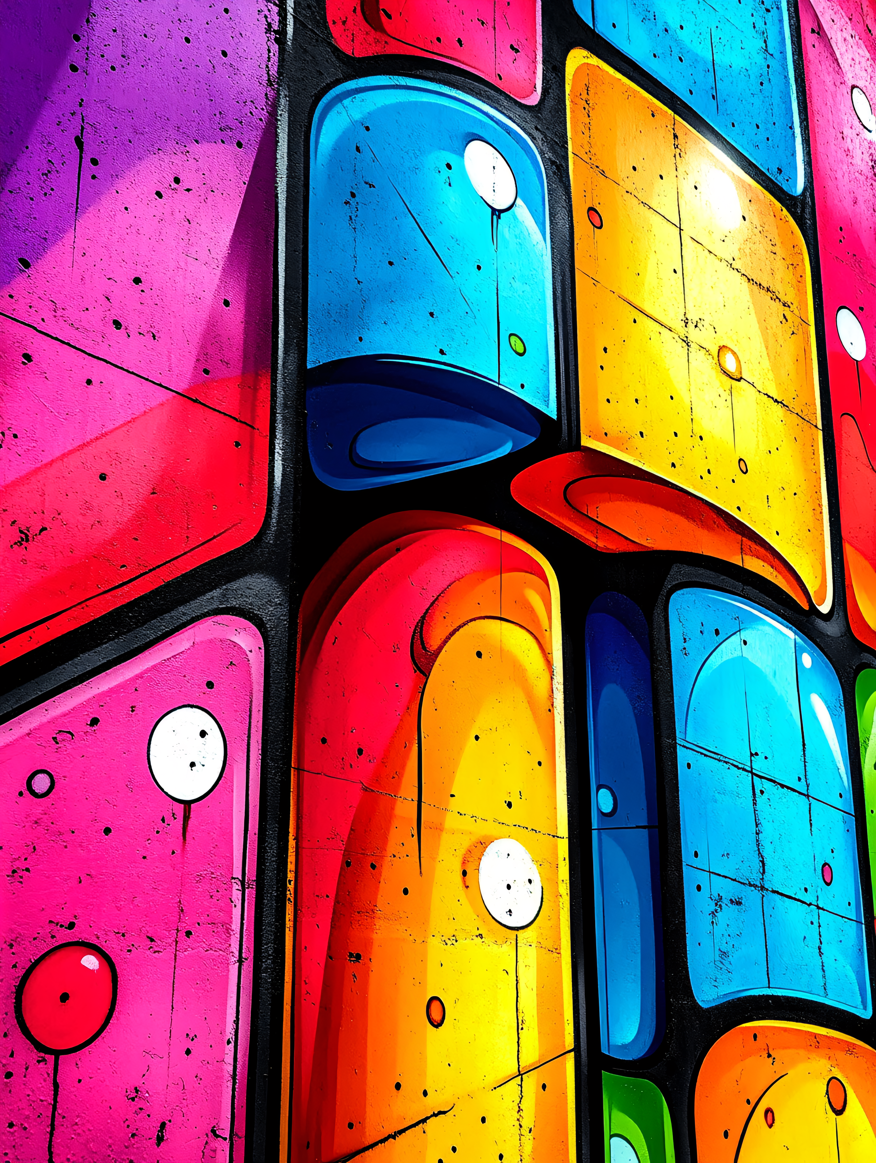 Colorful Abstract Graffiti Wall