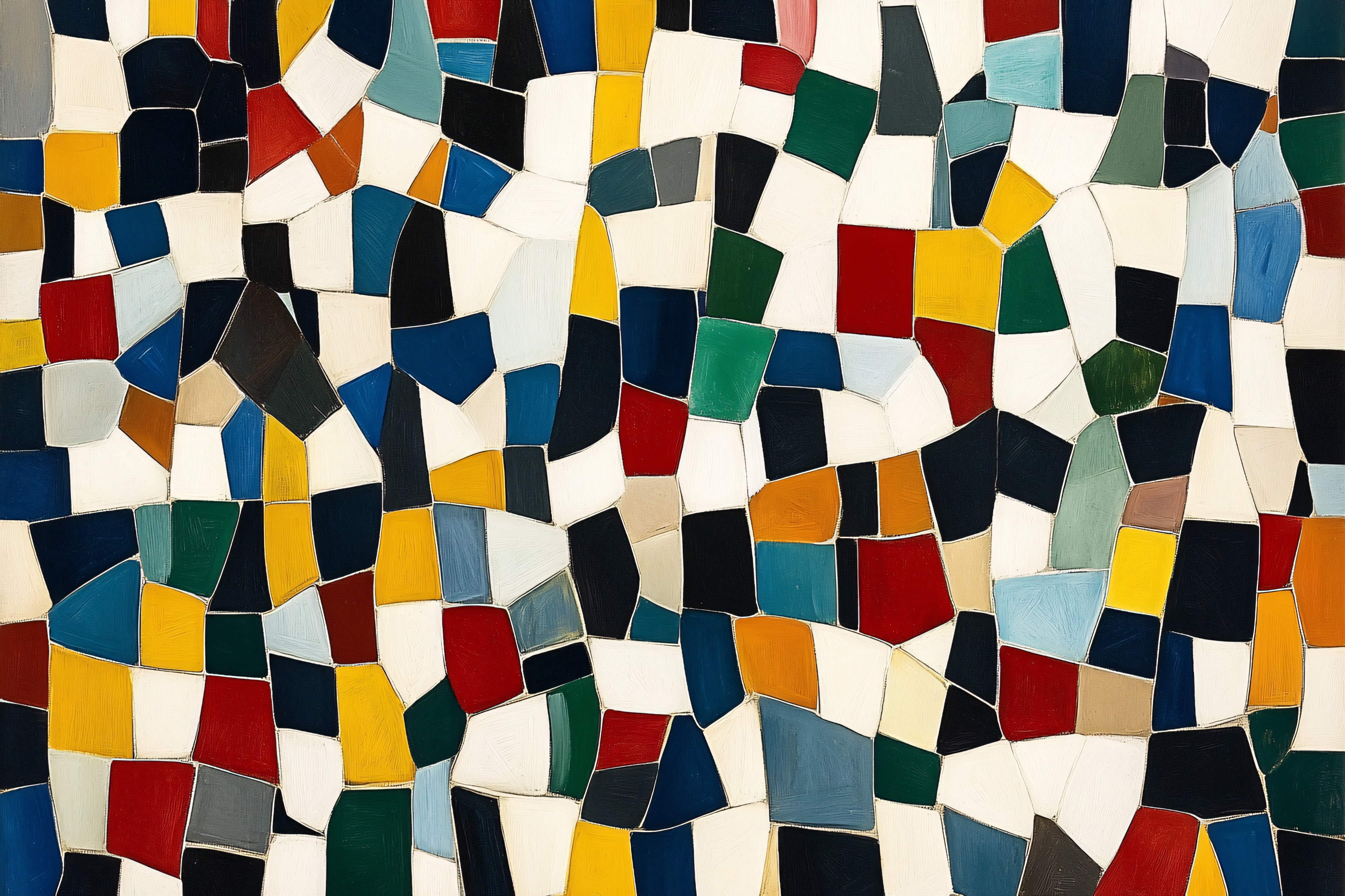 Colorful Abstract Mosaic Painting