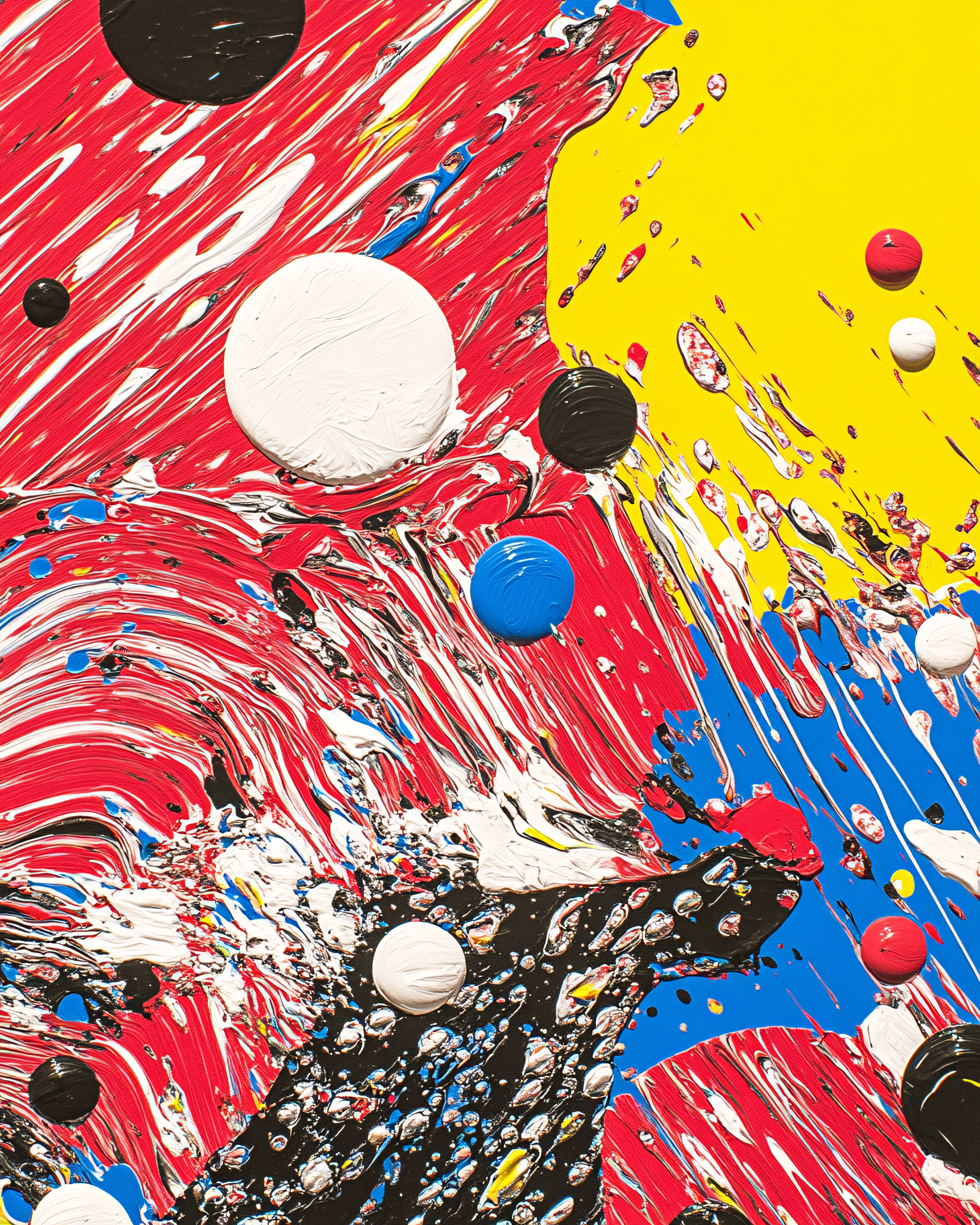 Colorful Abstract Painting With Circles