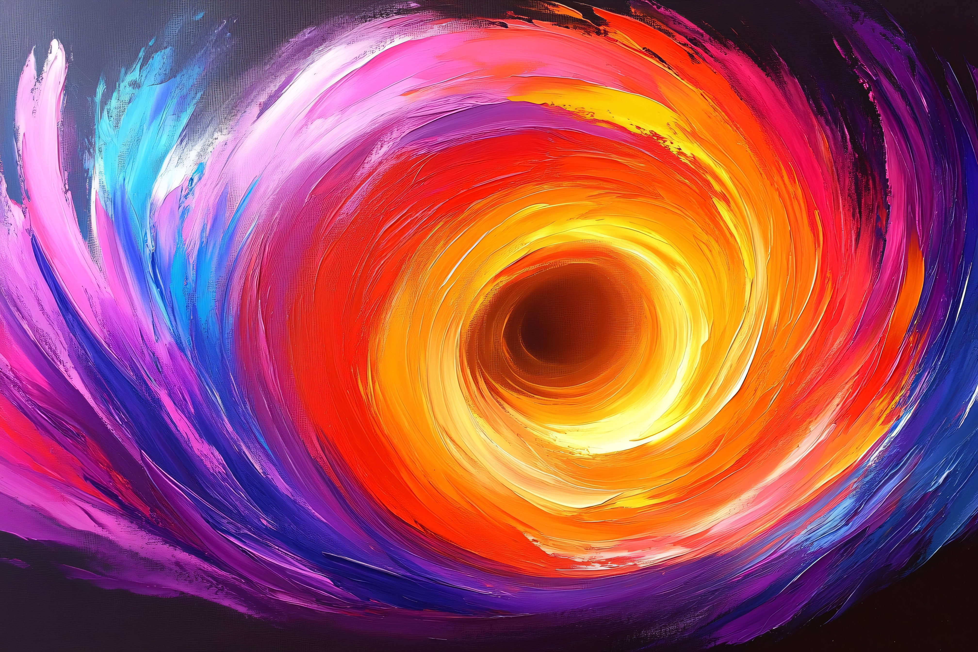Colorful Abstract Vortex Painting