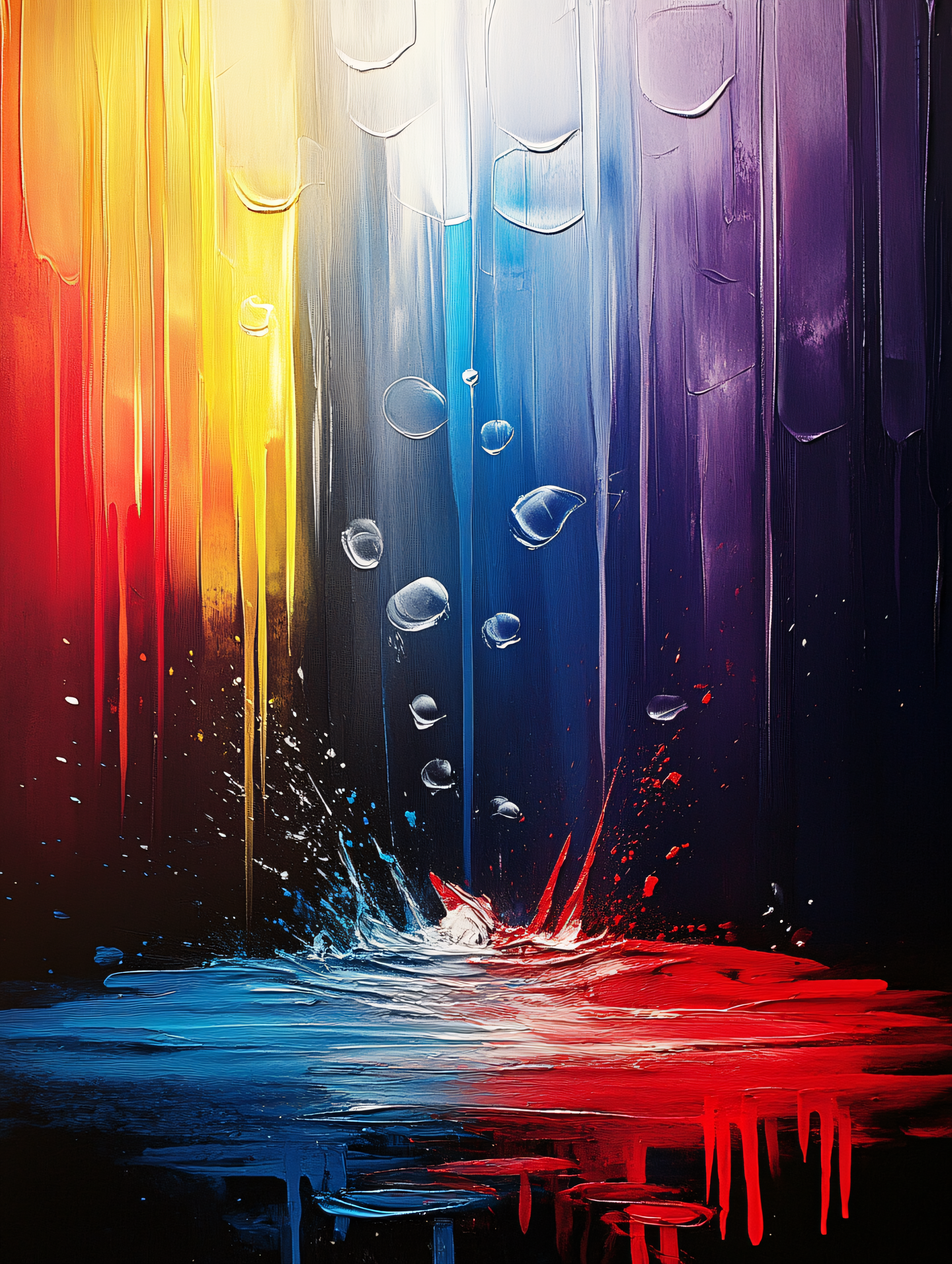Colorful Abstract Waterfall