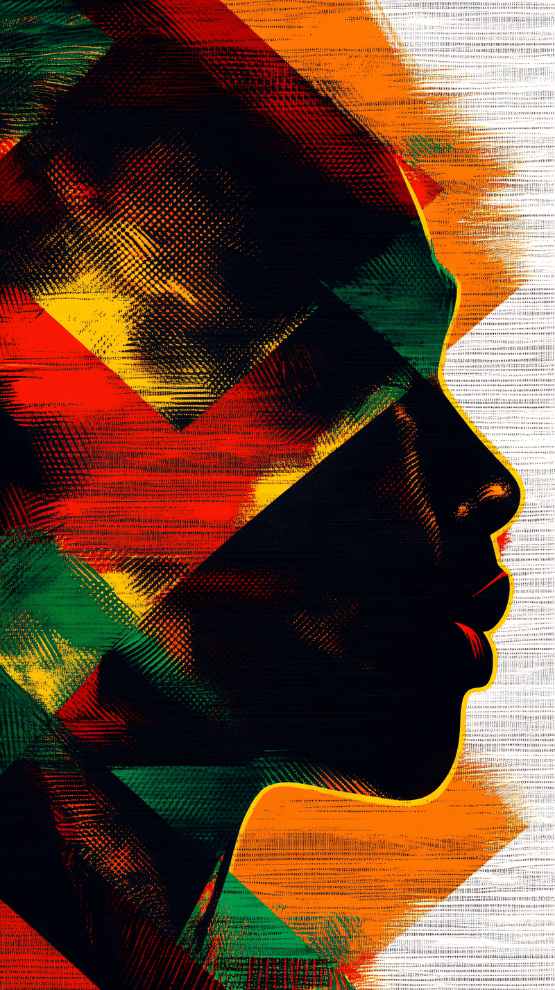 Colorful African Woman Profile