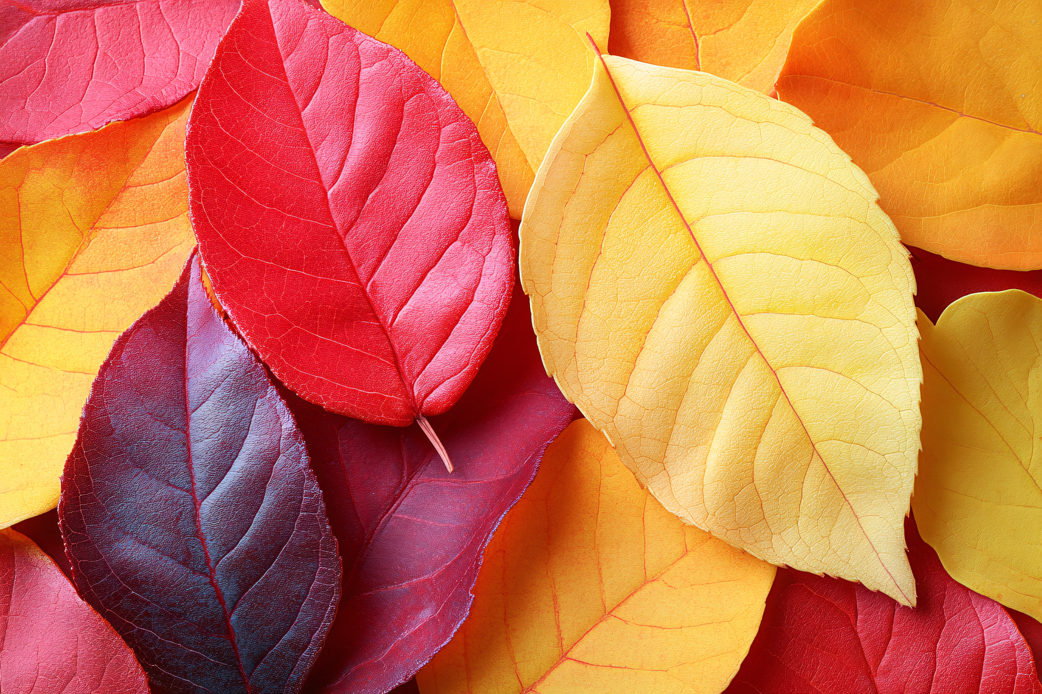Colorful Autumn Leaves Close-Up