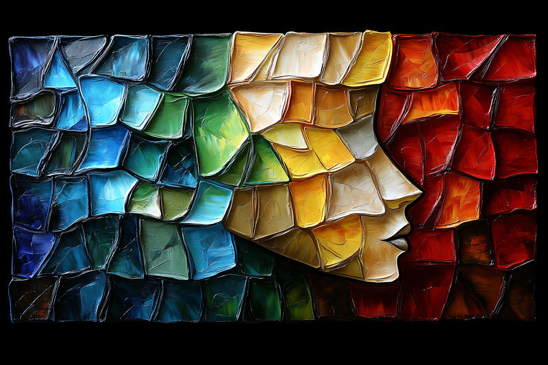 Colorful Block Face Profile