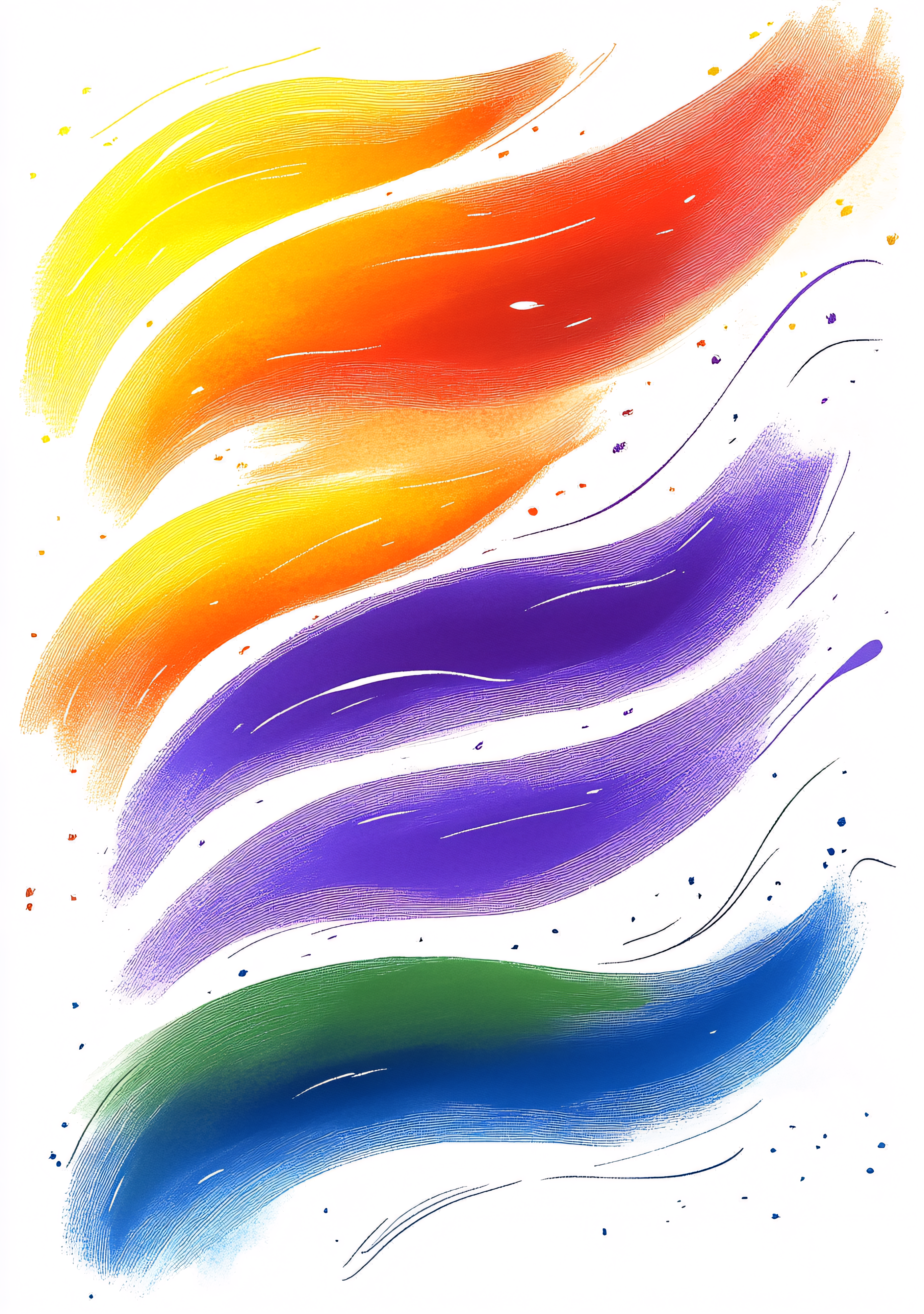 Colorful Brush Strokes