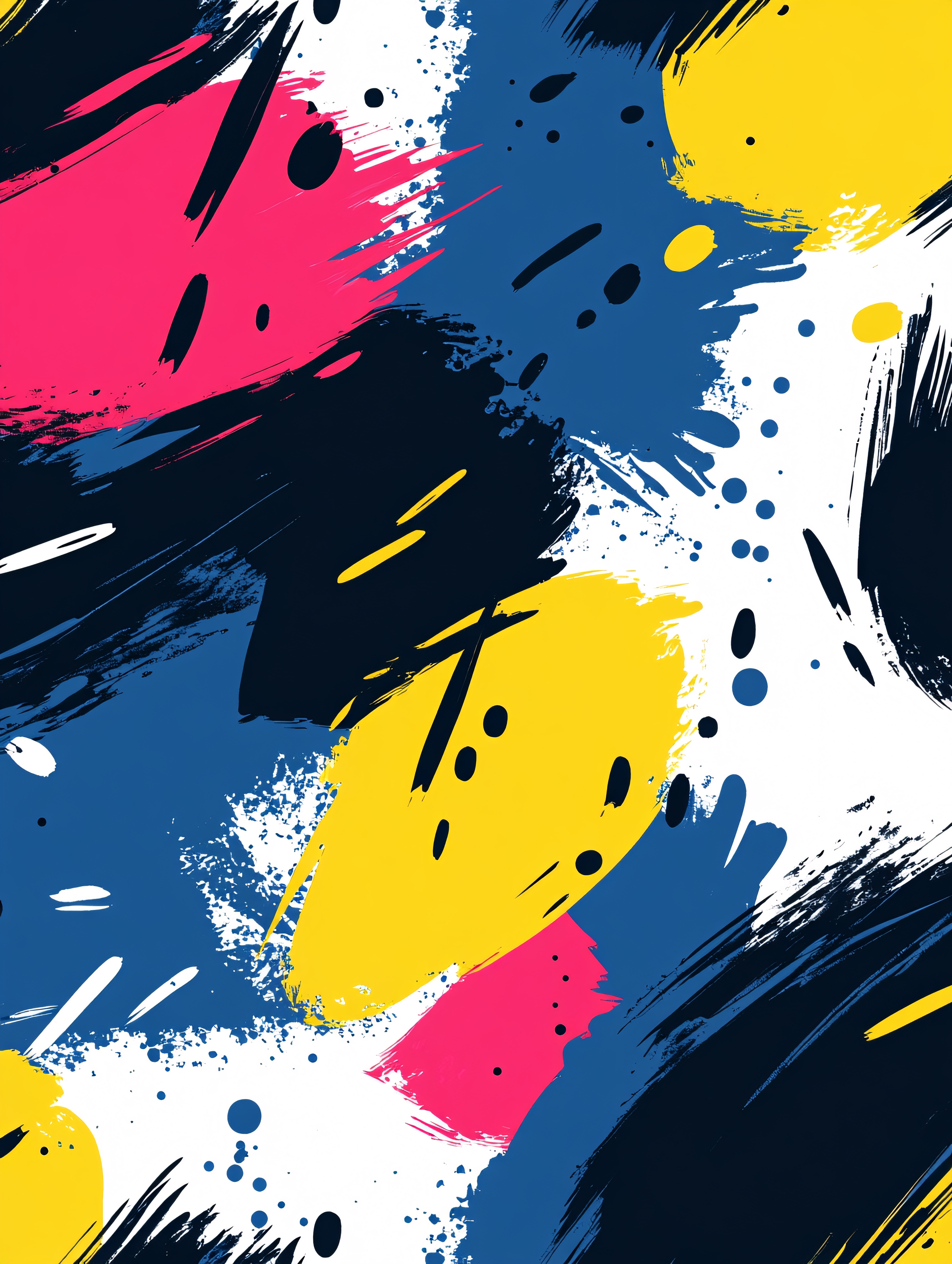 Colorful Brushstrokes and Splatters