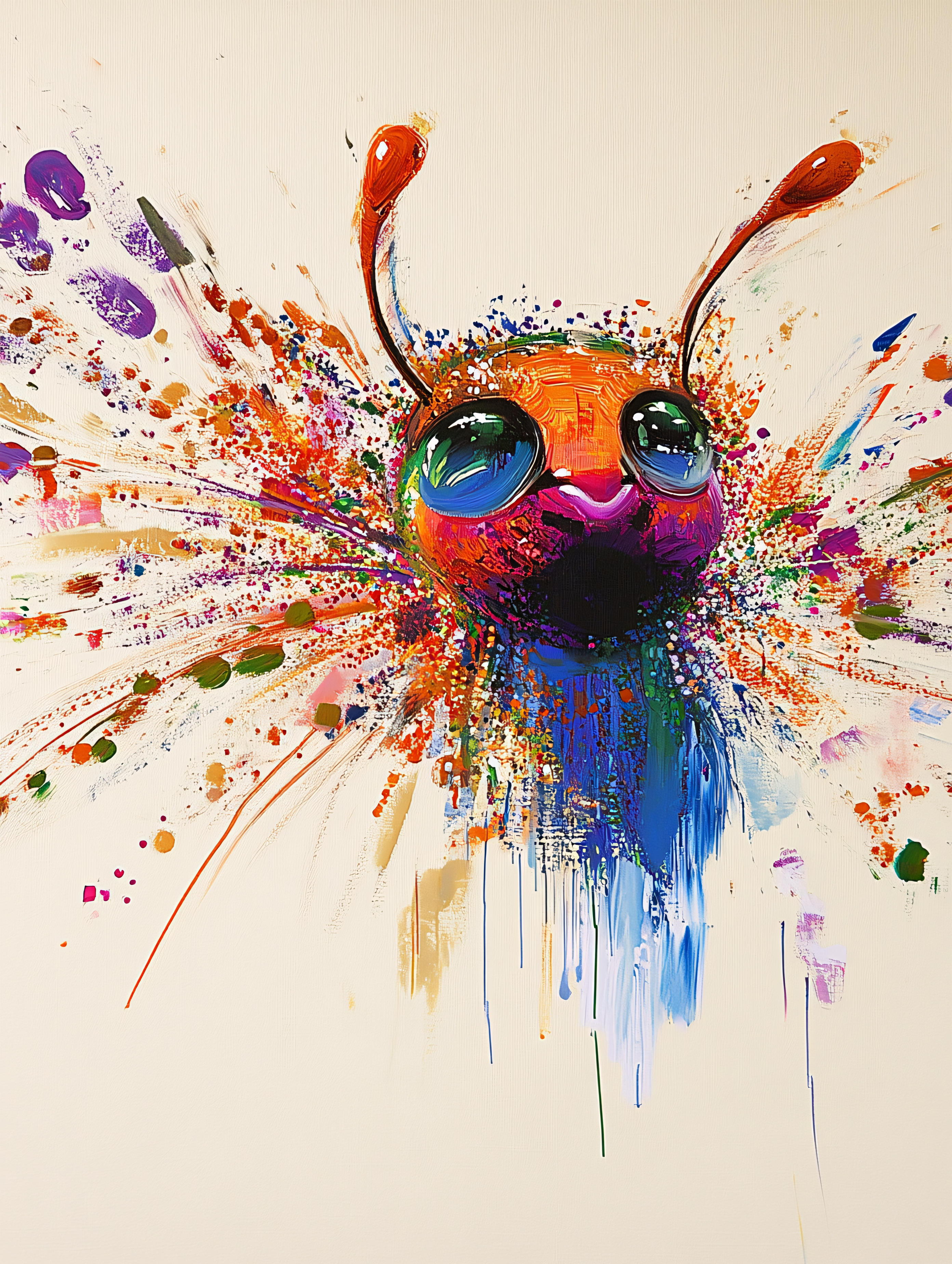 Colorful Bug Splash Painting