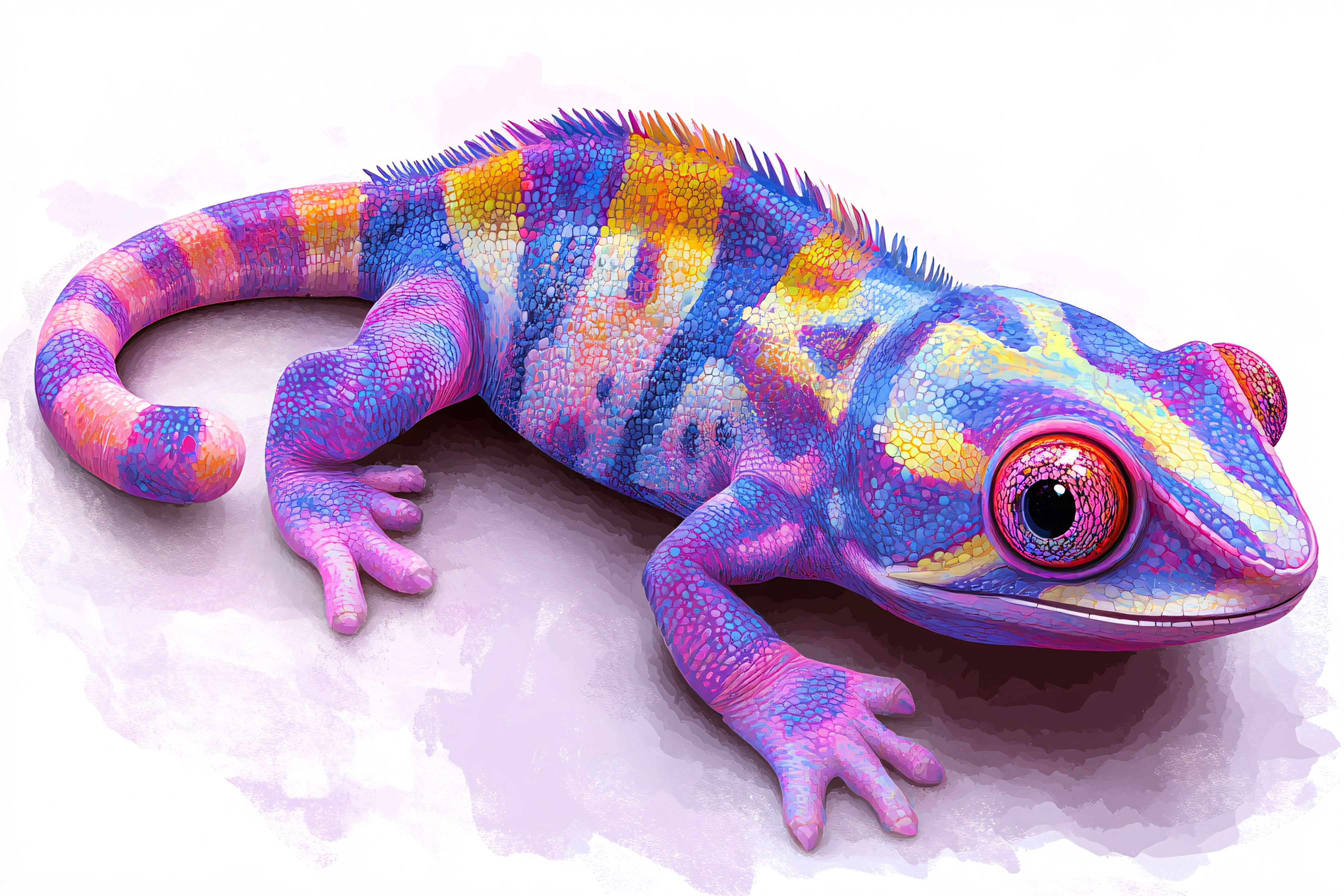 Colorful Chameleon Illustration