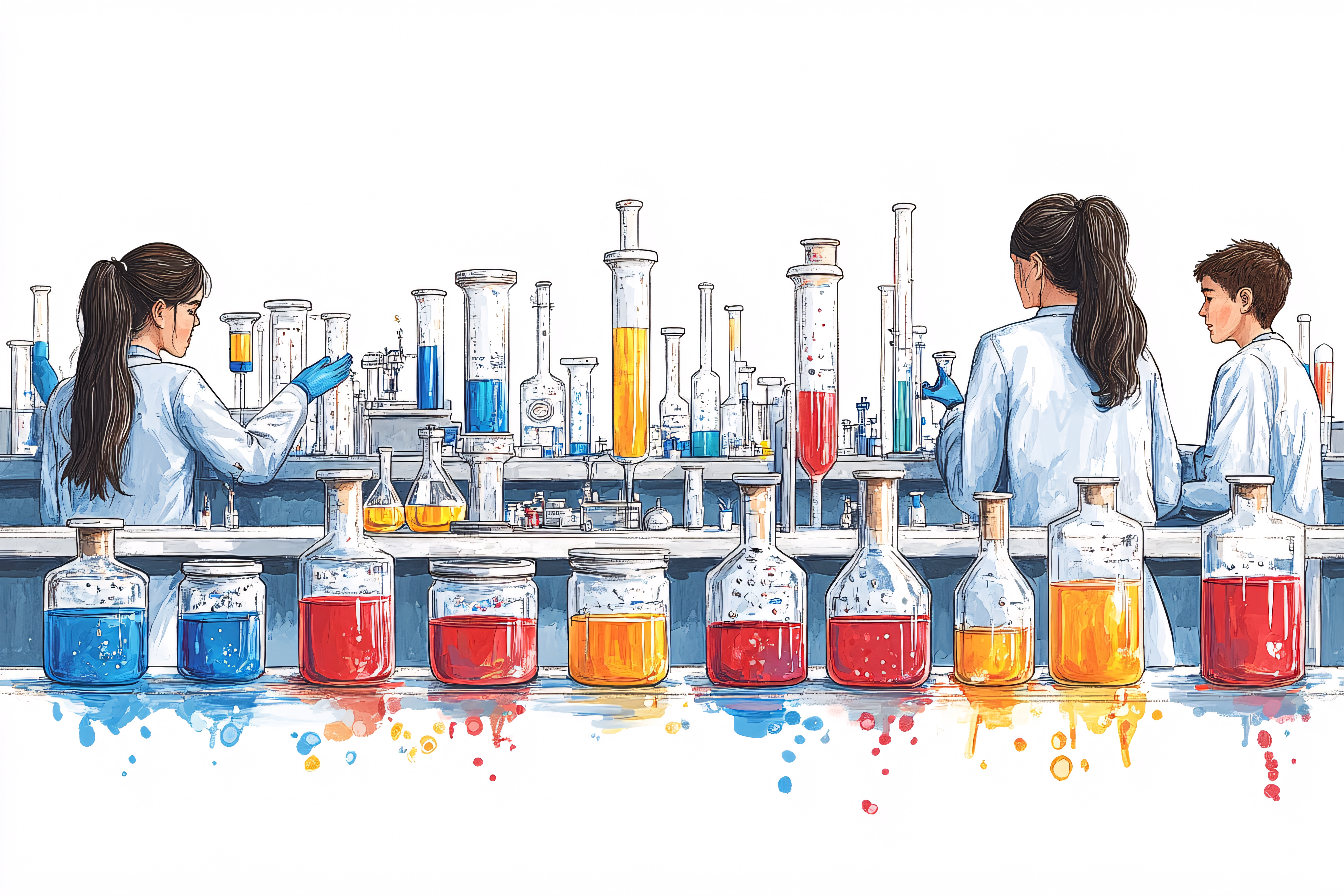 Colorful Chemistry Lab Scene