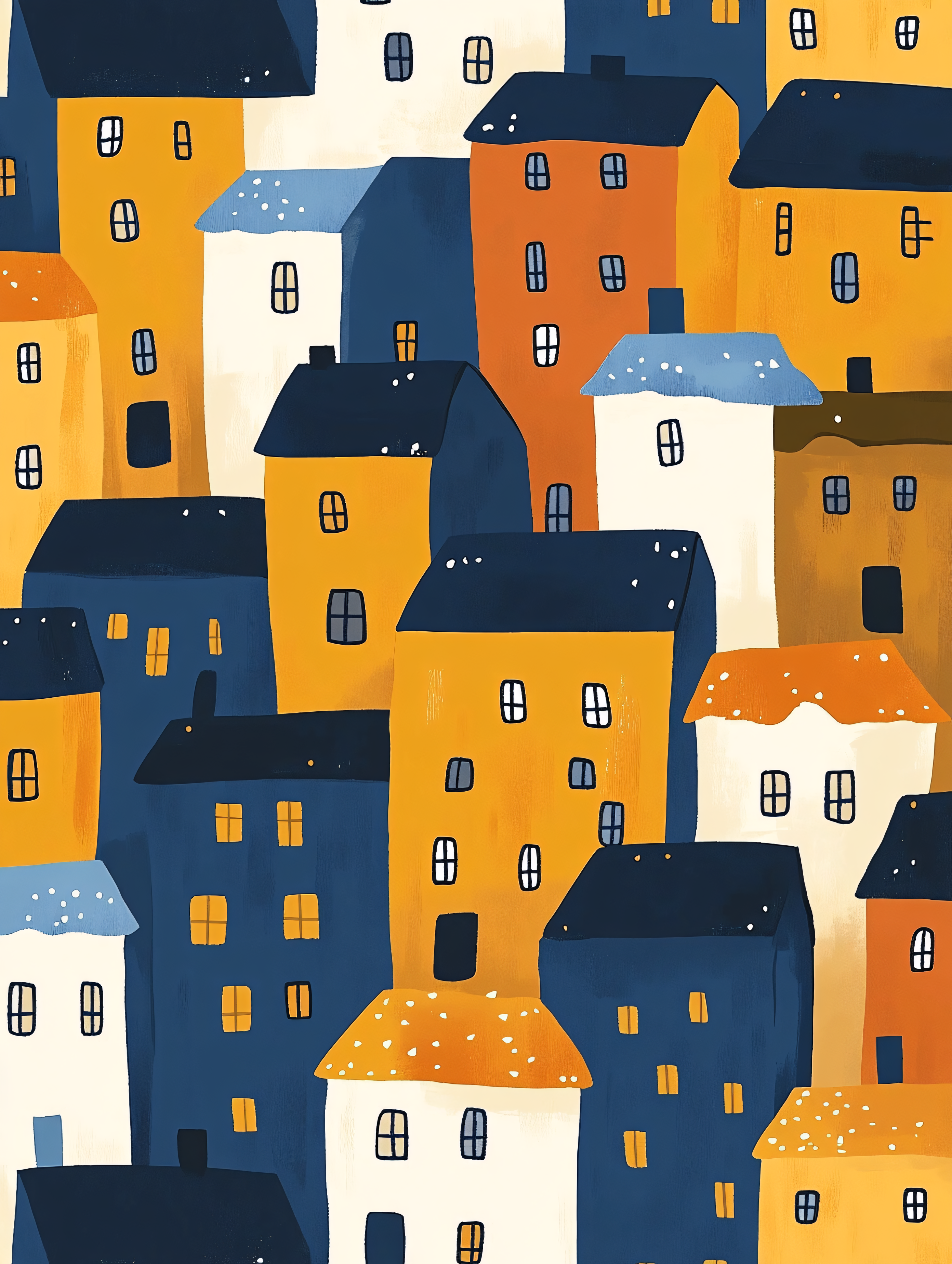 Colorful Cityscape Houses
