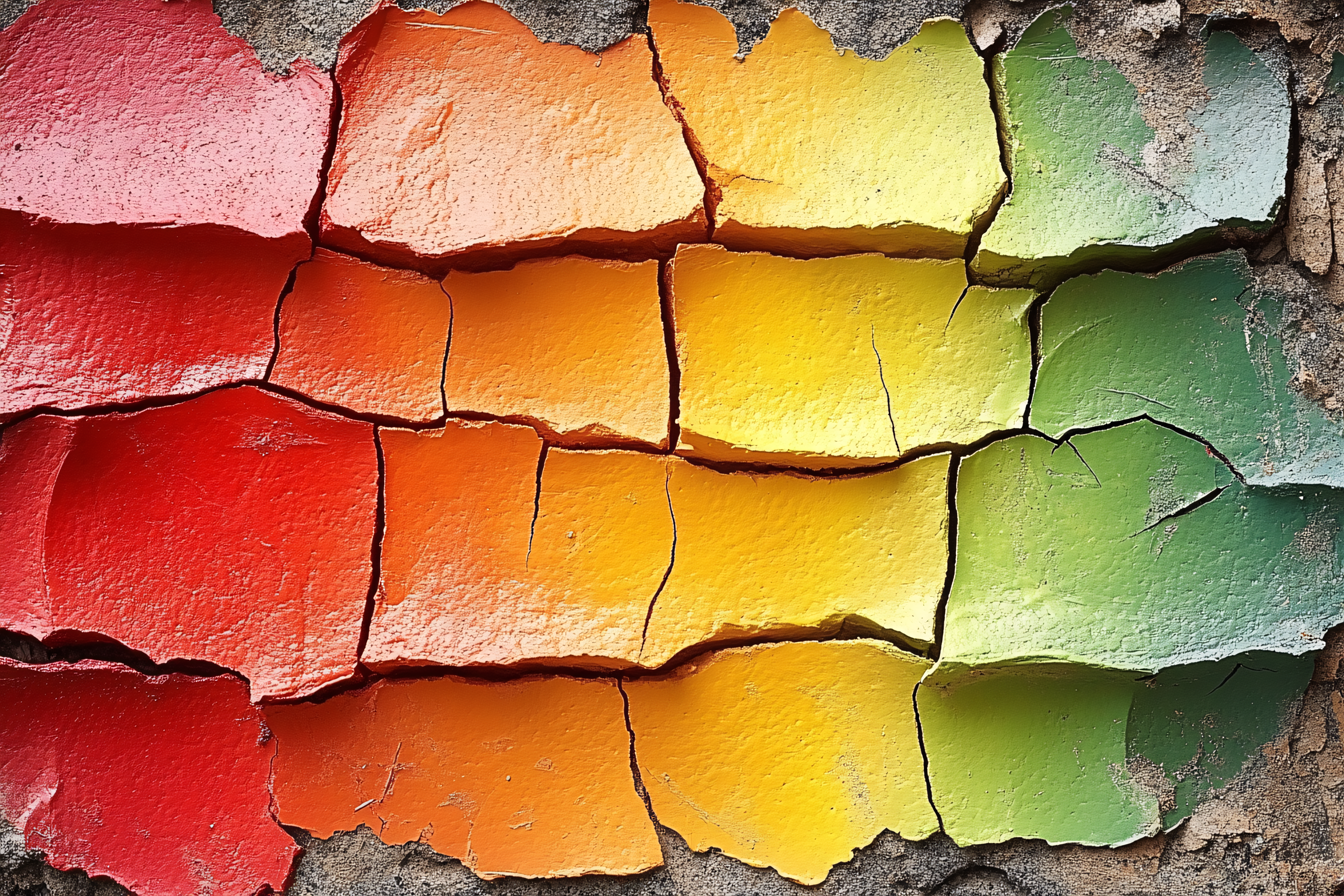 Colorful Cracked Rainbow Texture