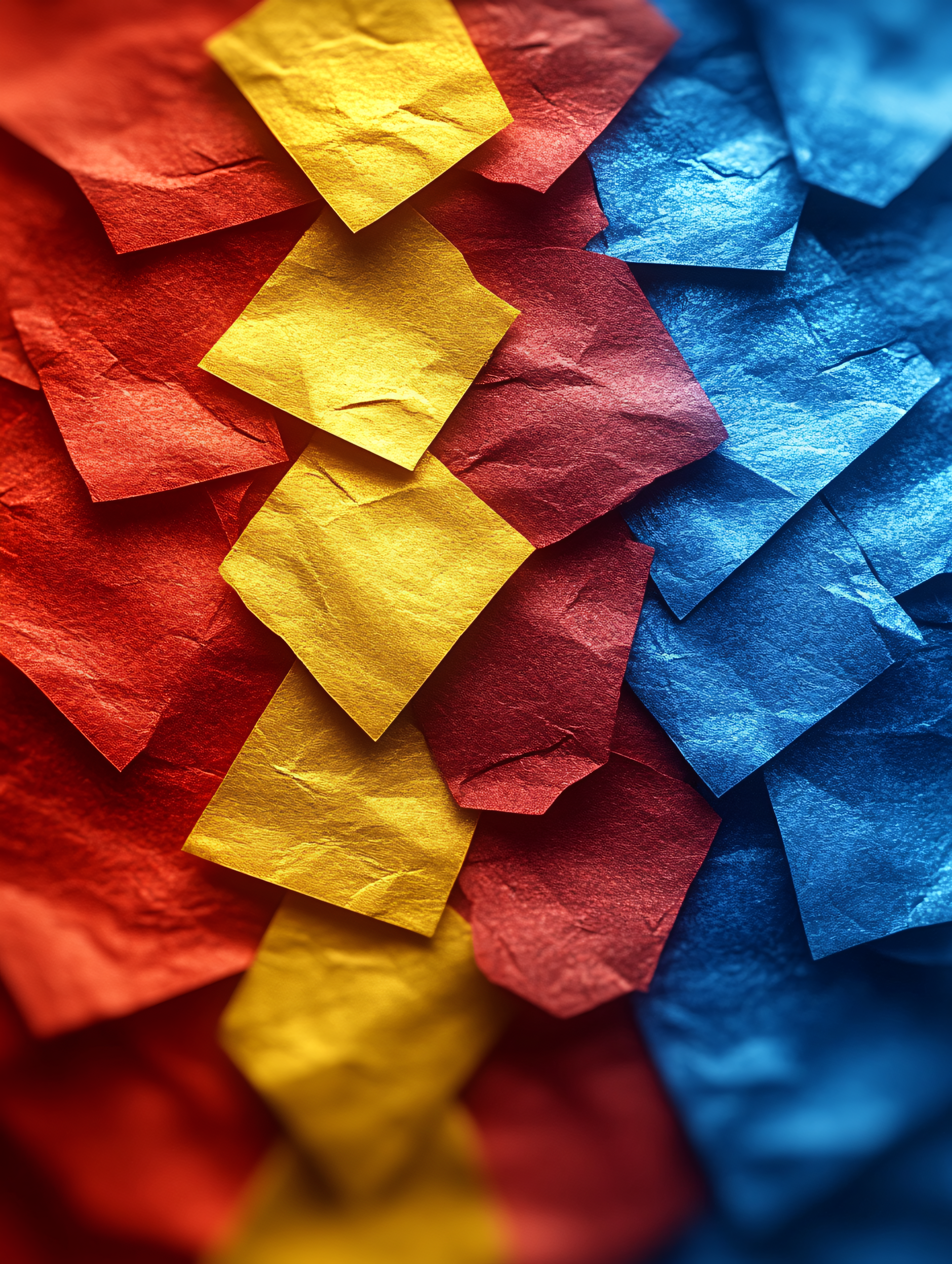 Colorful Crumpled Paper Squares