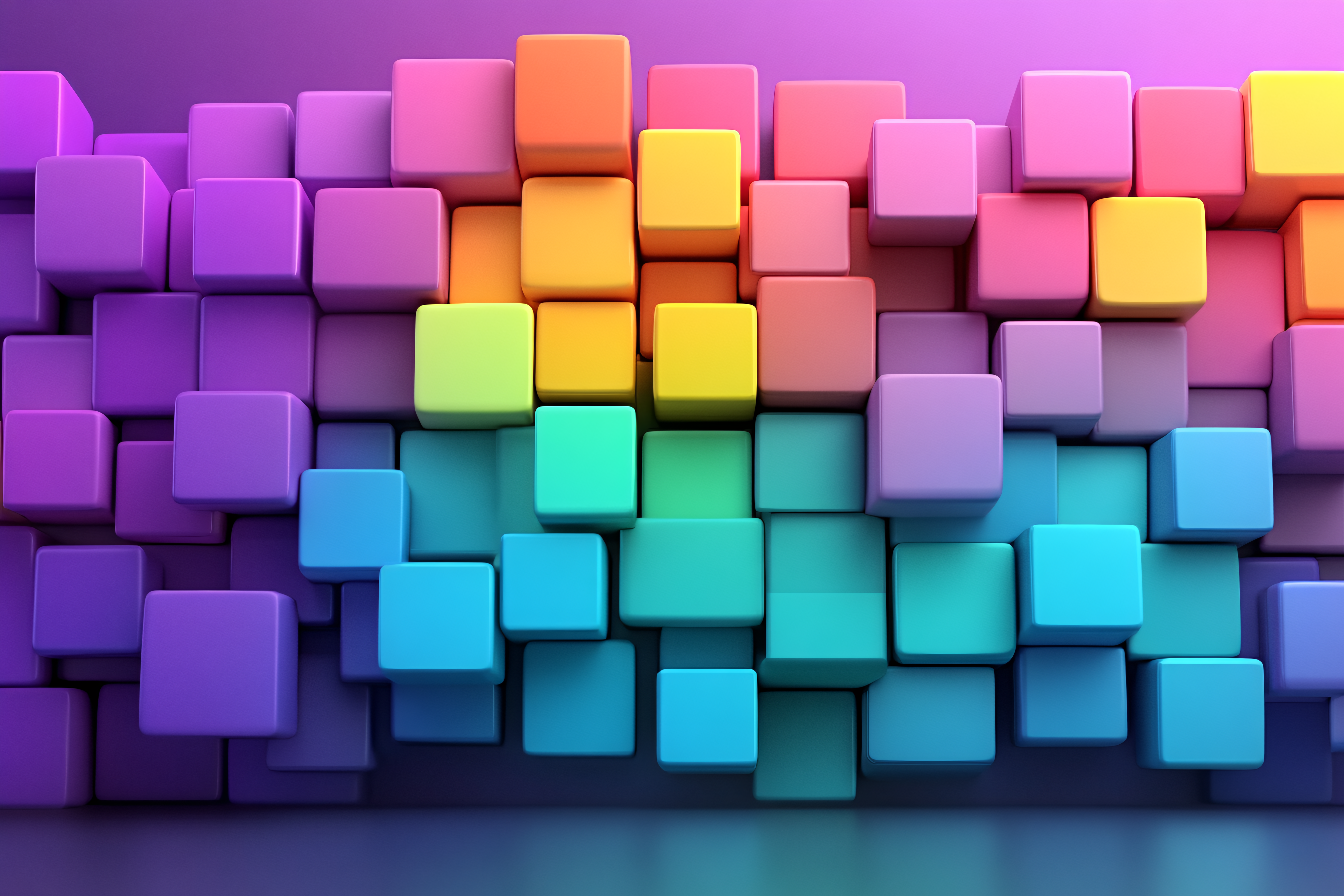 Colorful Cubes Arrangement