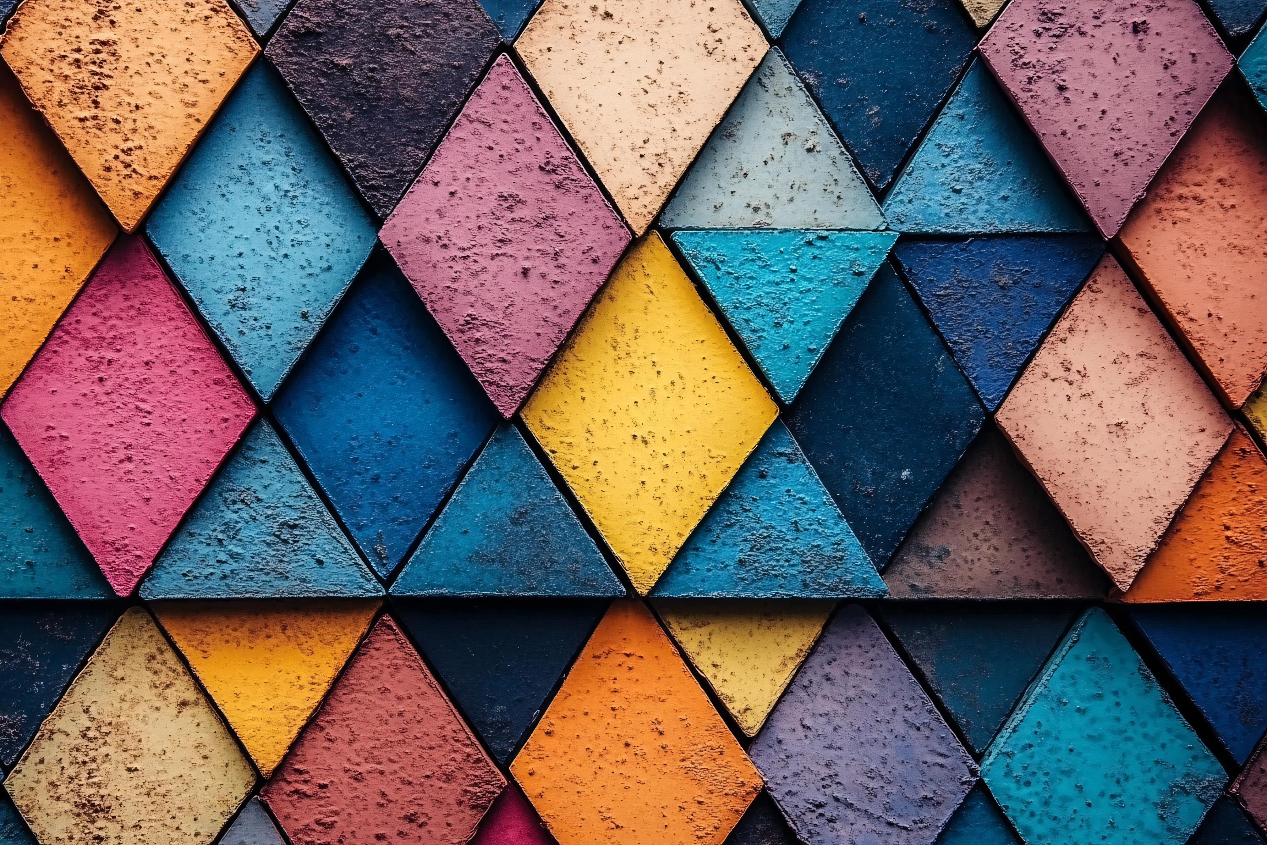 Colorful Diamond Tile Pattern