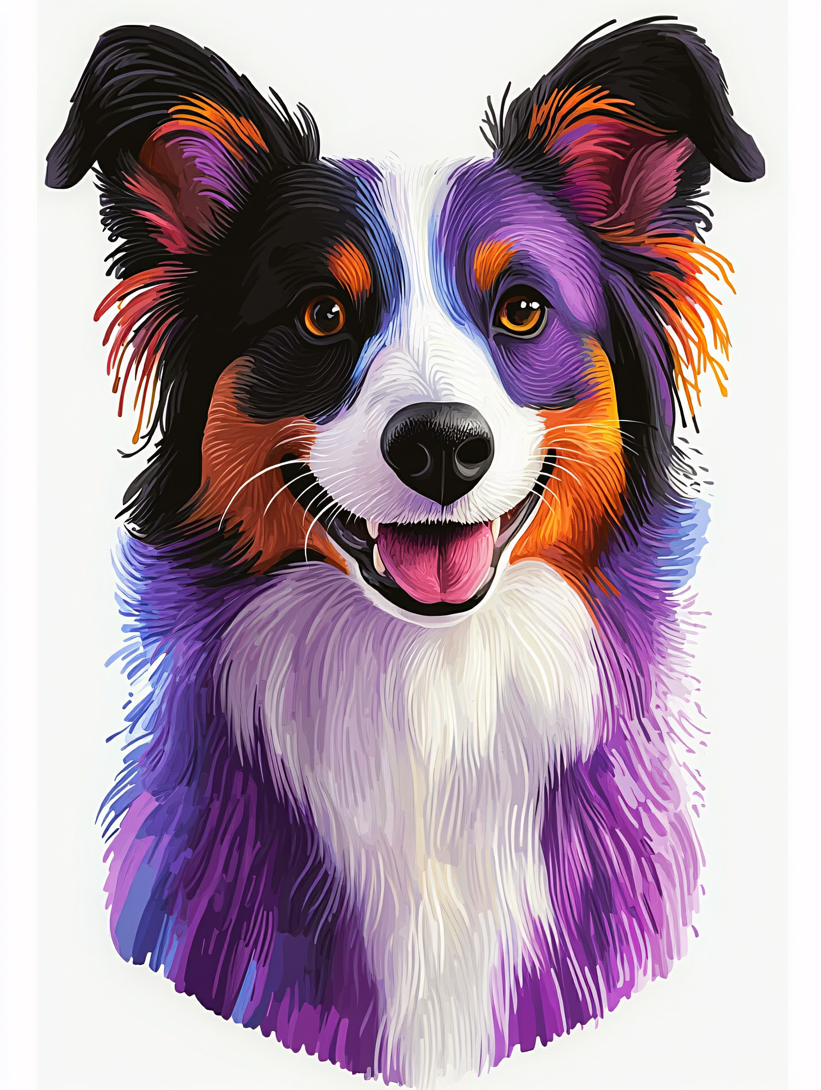 Colorful Dog Portrait