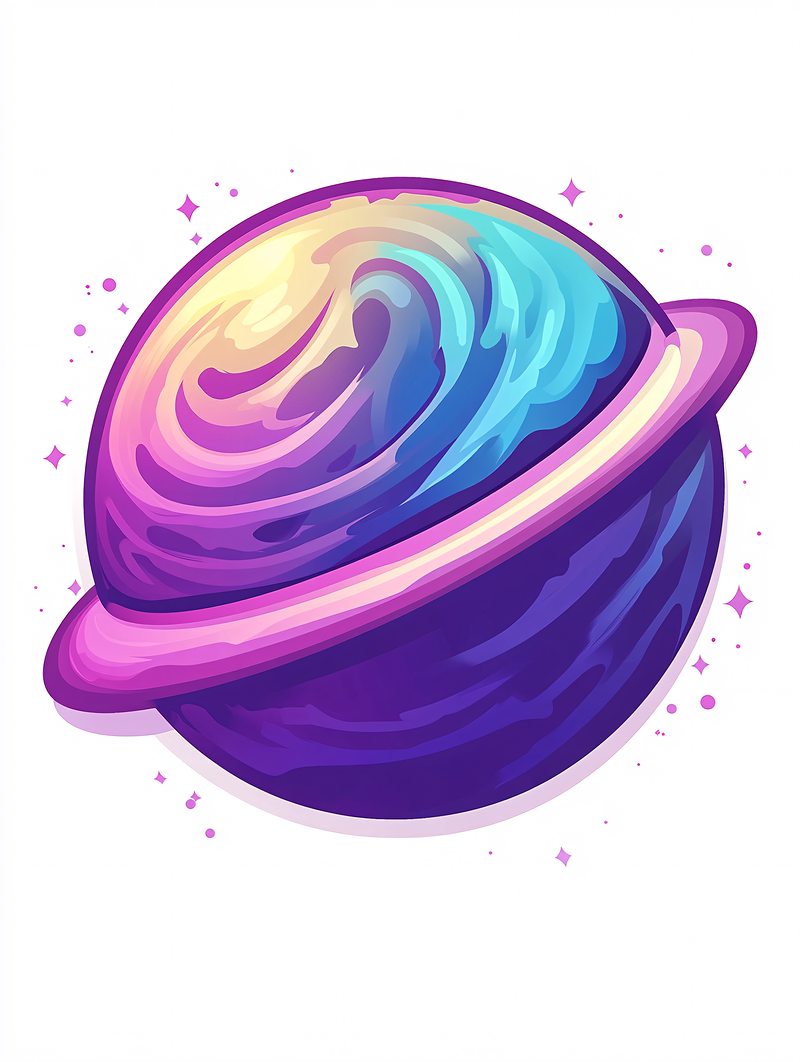 Colorful Extraterrestrial Planet