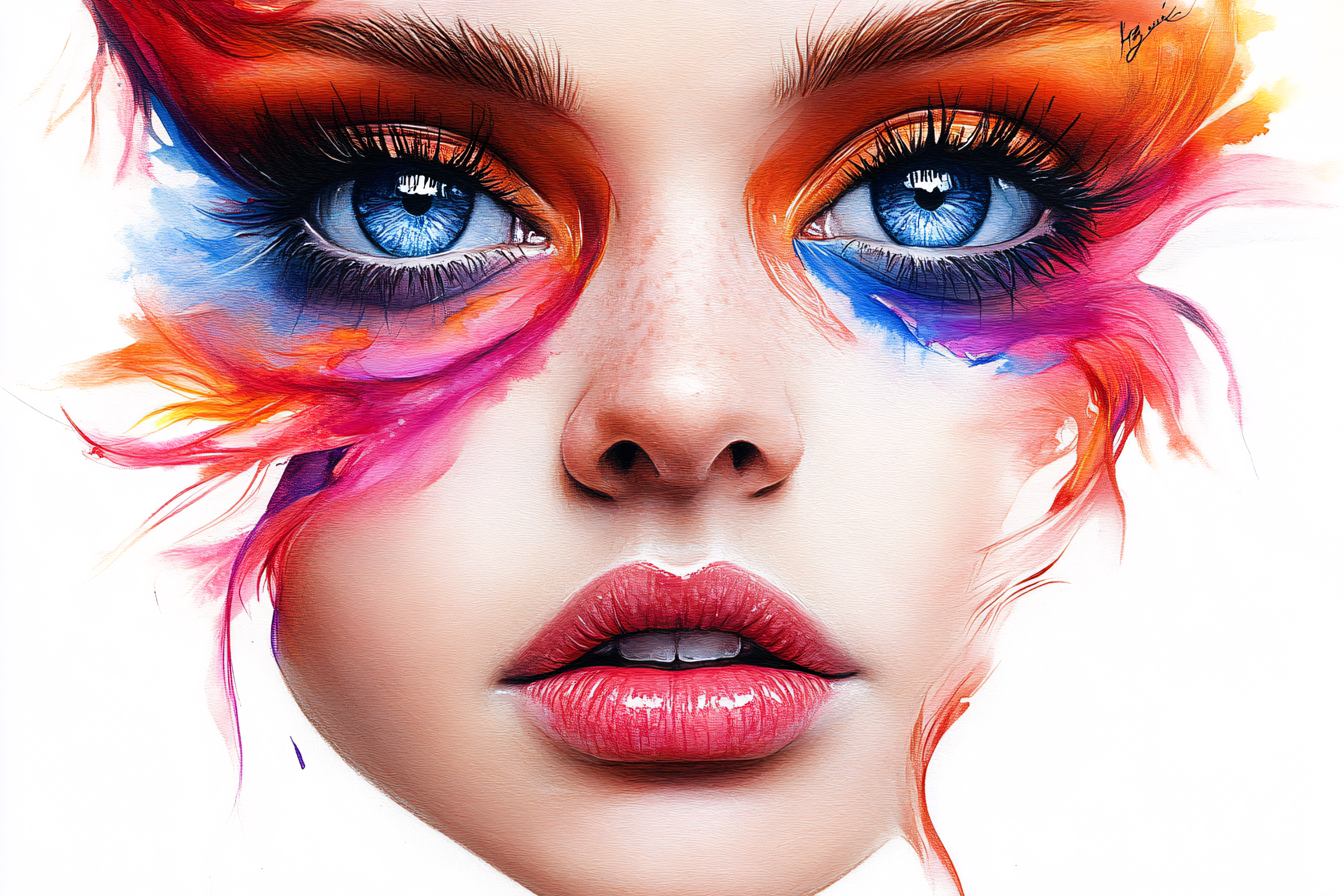 Colorful Eye Makeup Portrait