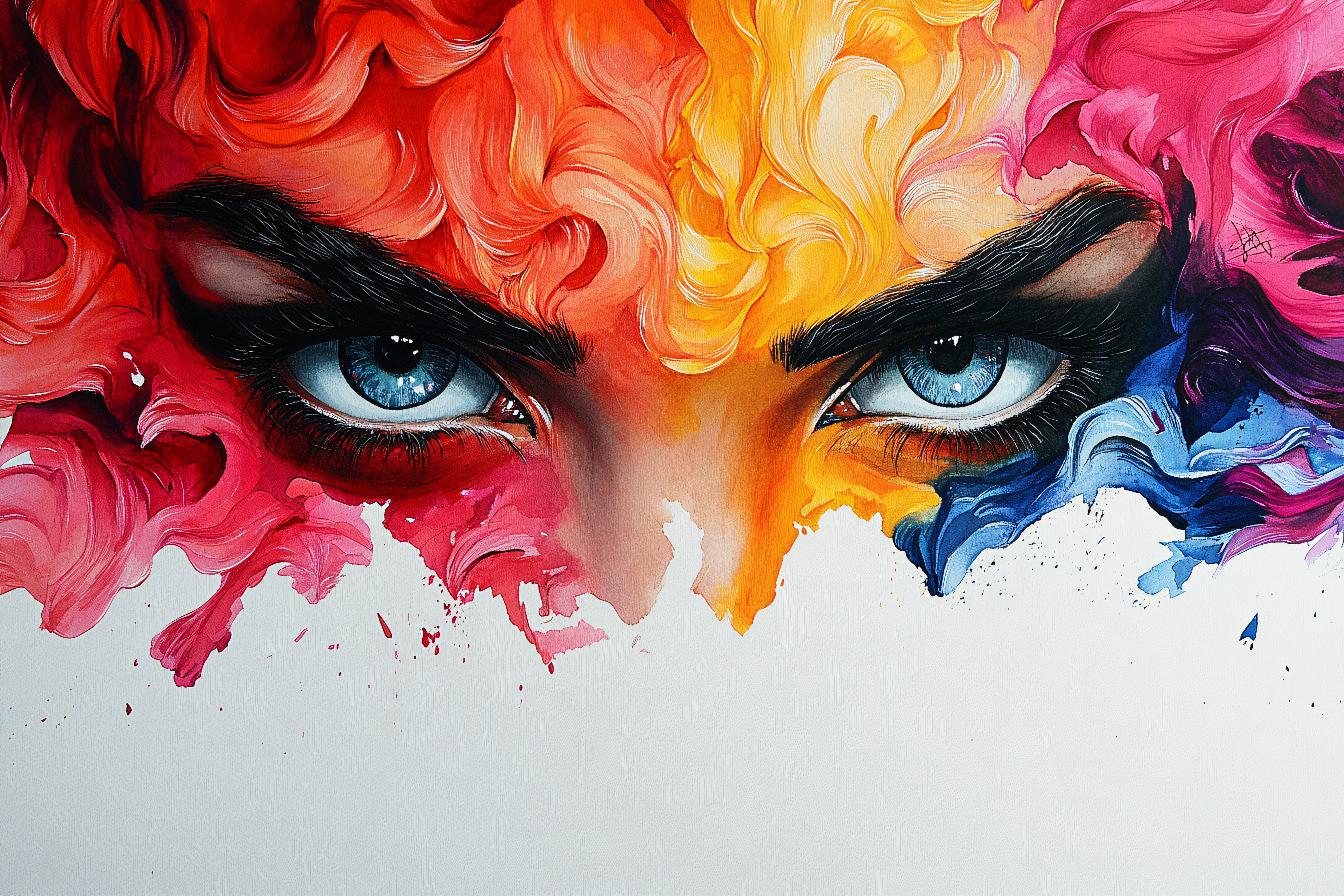 Colorful Eyes Watercolor