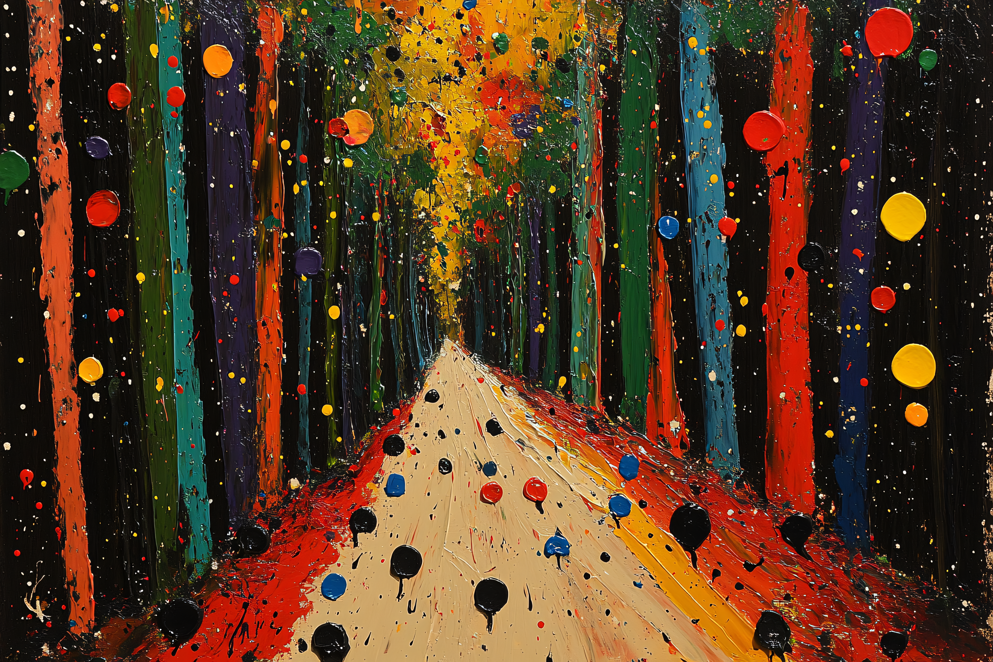 Colorful Forest Path