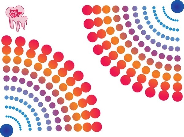 Colorful Halftone Layouts Free Vector