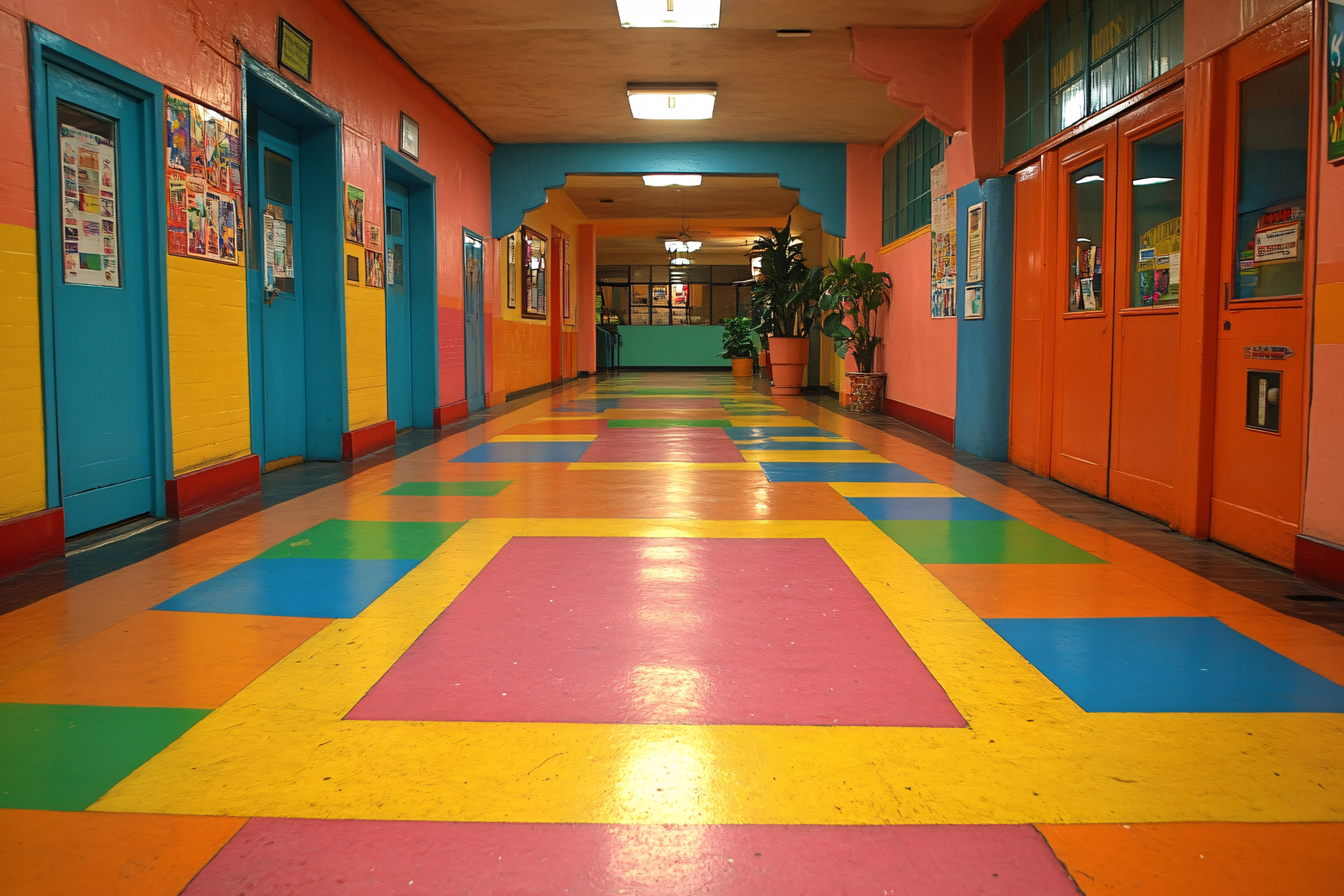 Colorful Hallway