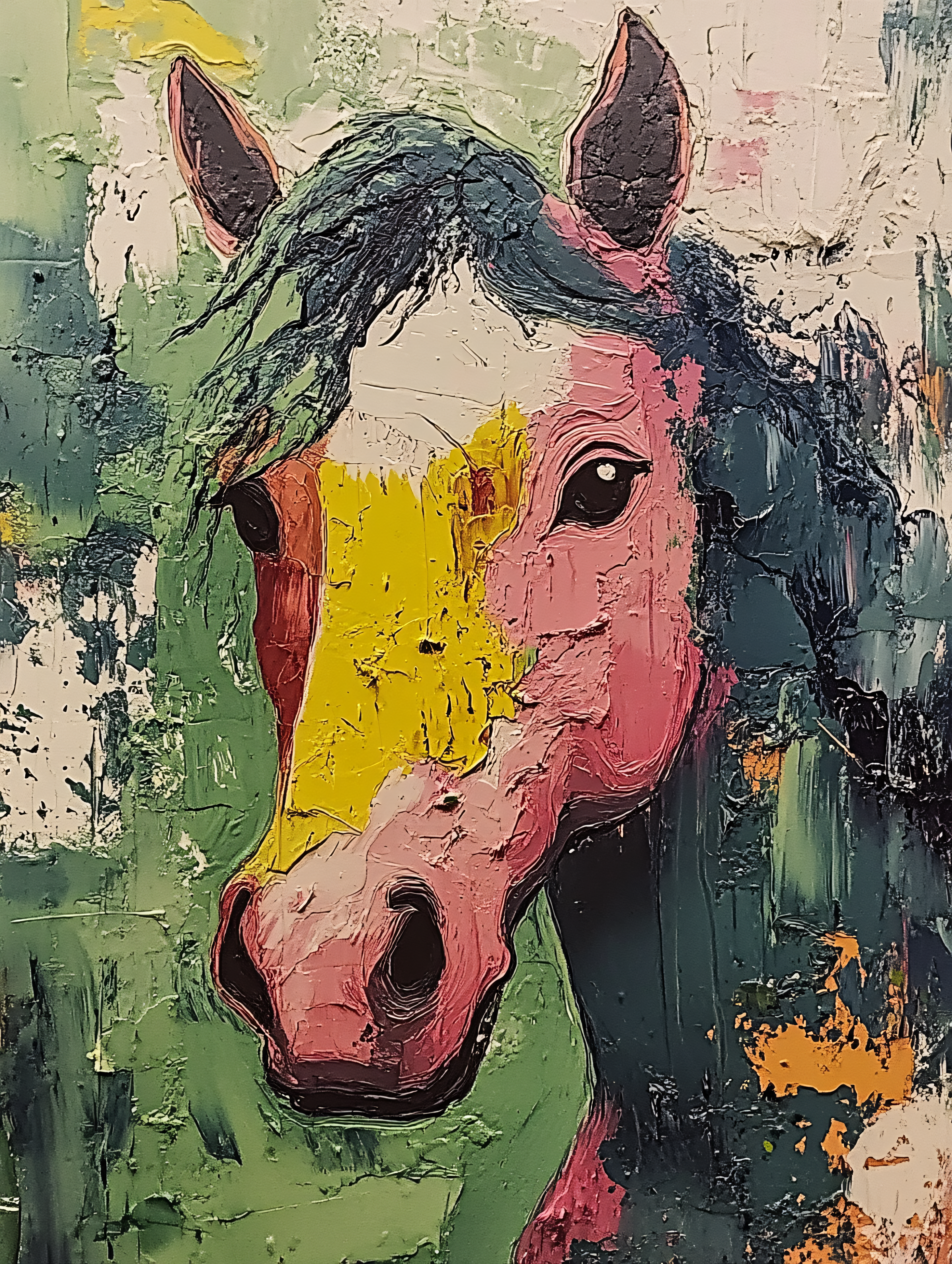 Colorful Horse Portrait