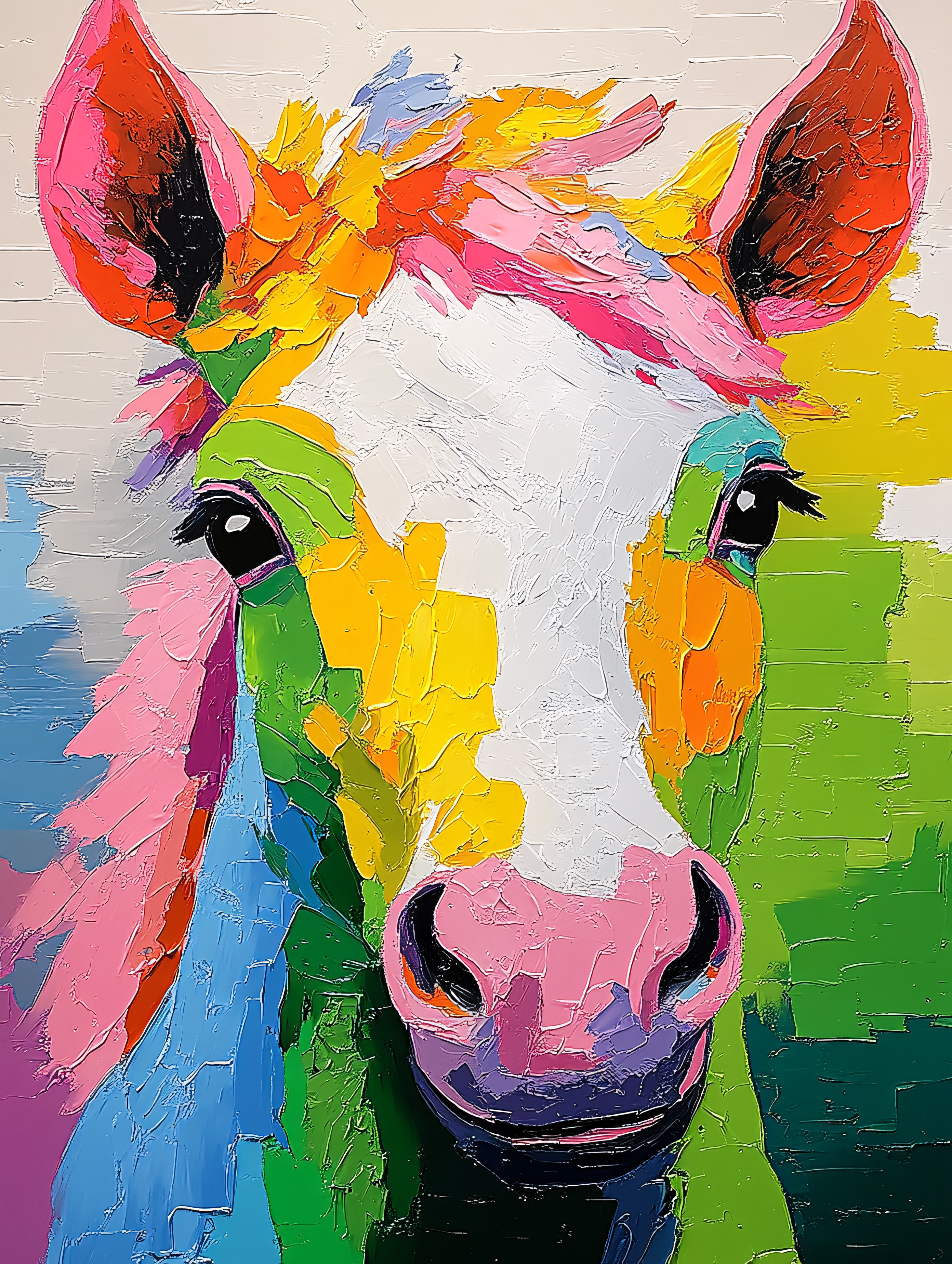Colorful Horse Portrait