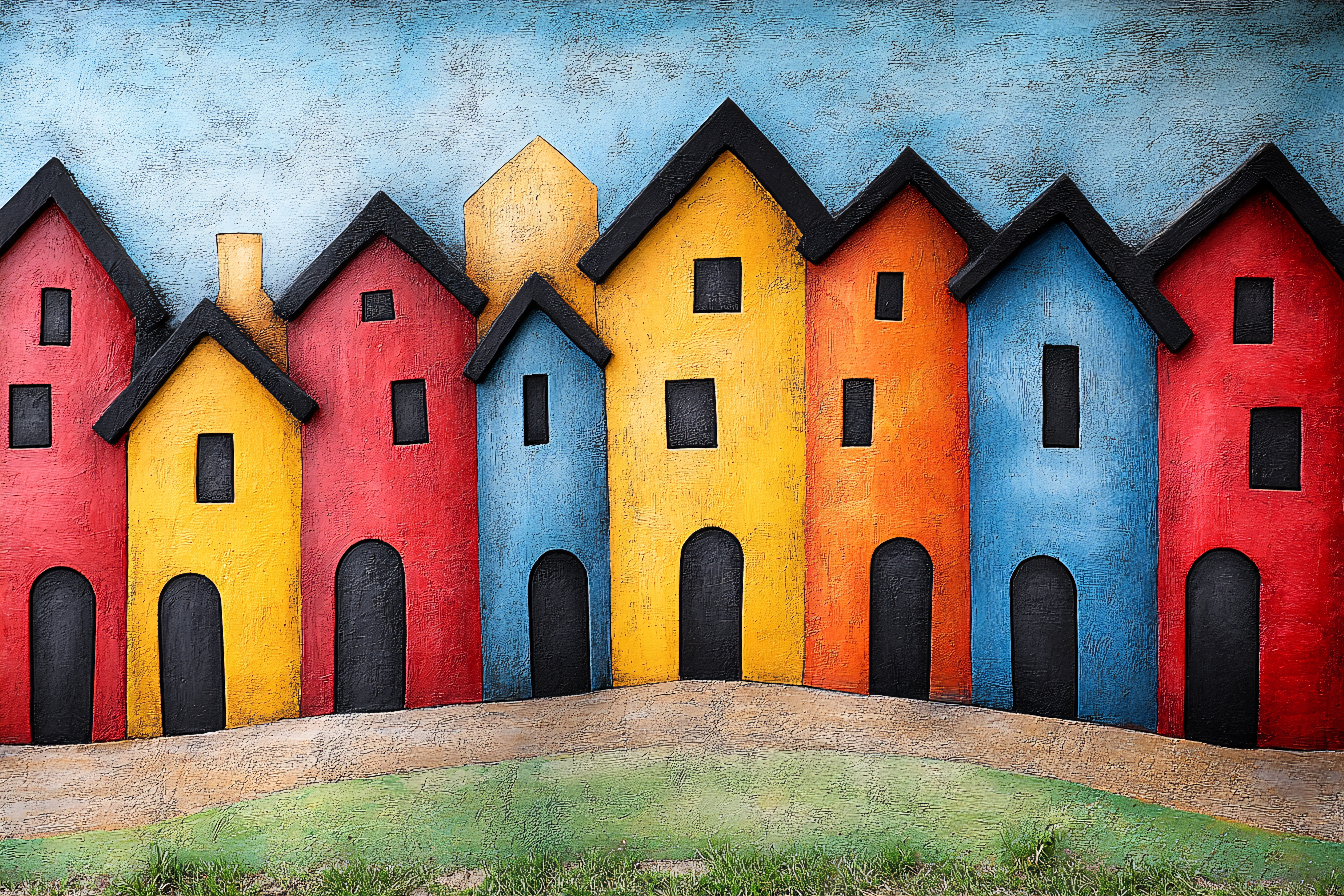 Colorful Houses Row