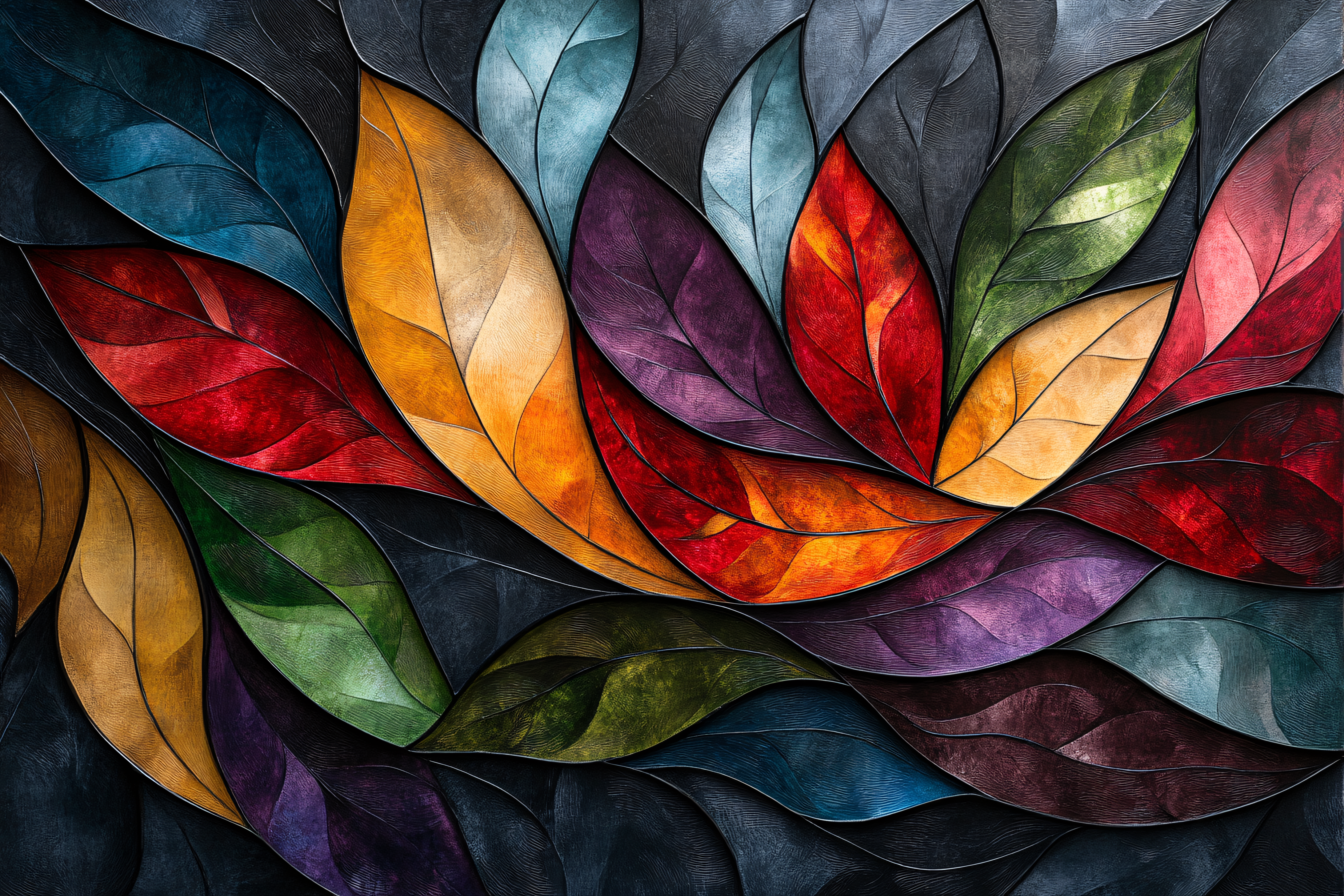 Colorful Leaf Arrangement