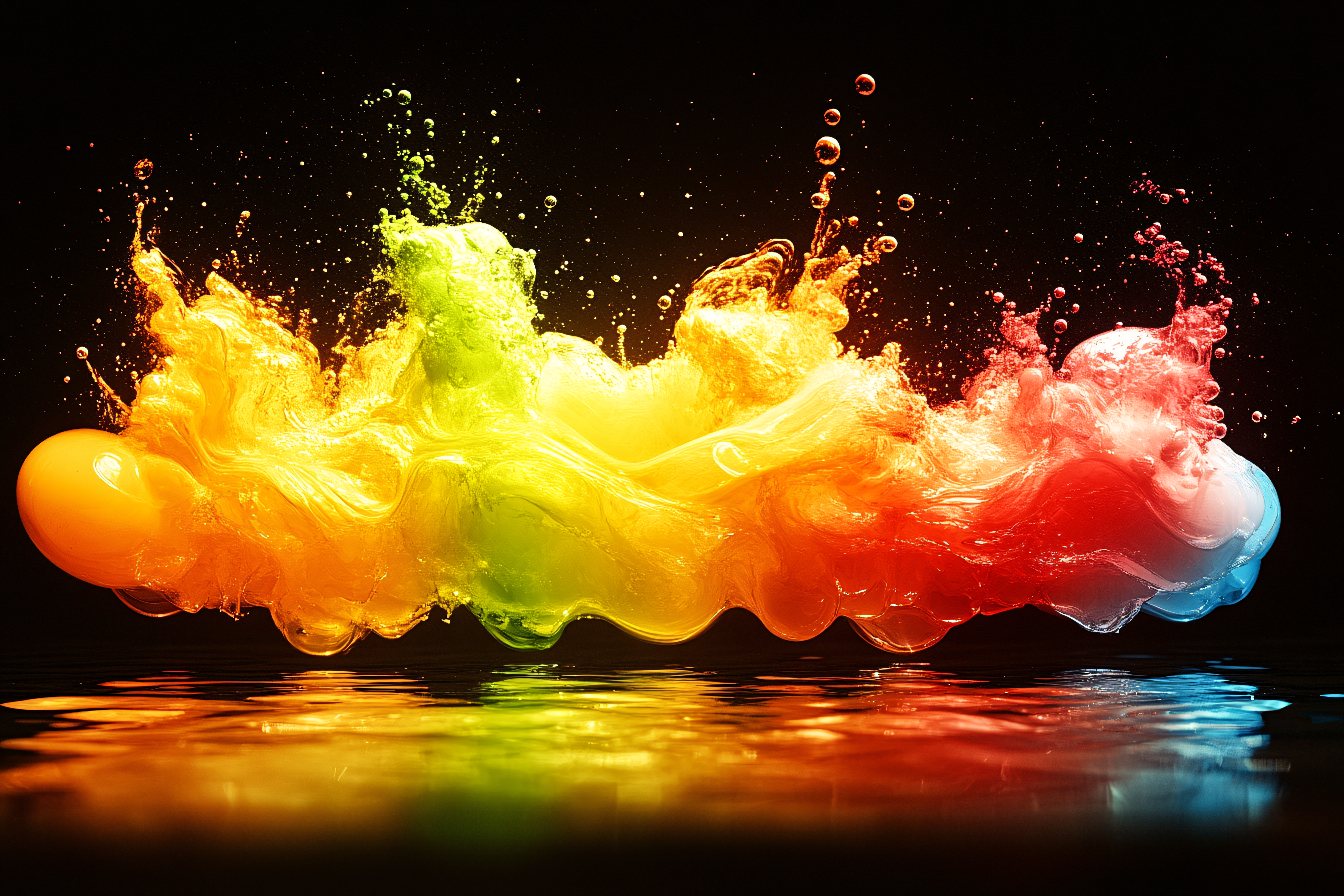 Colorful Liquid Cloud Burst