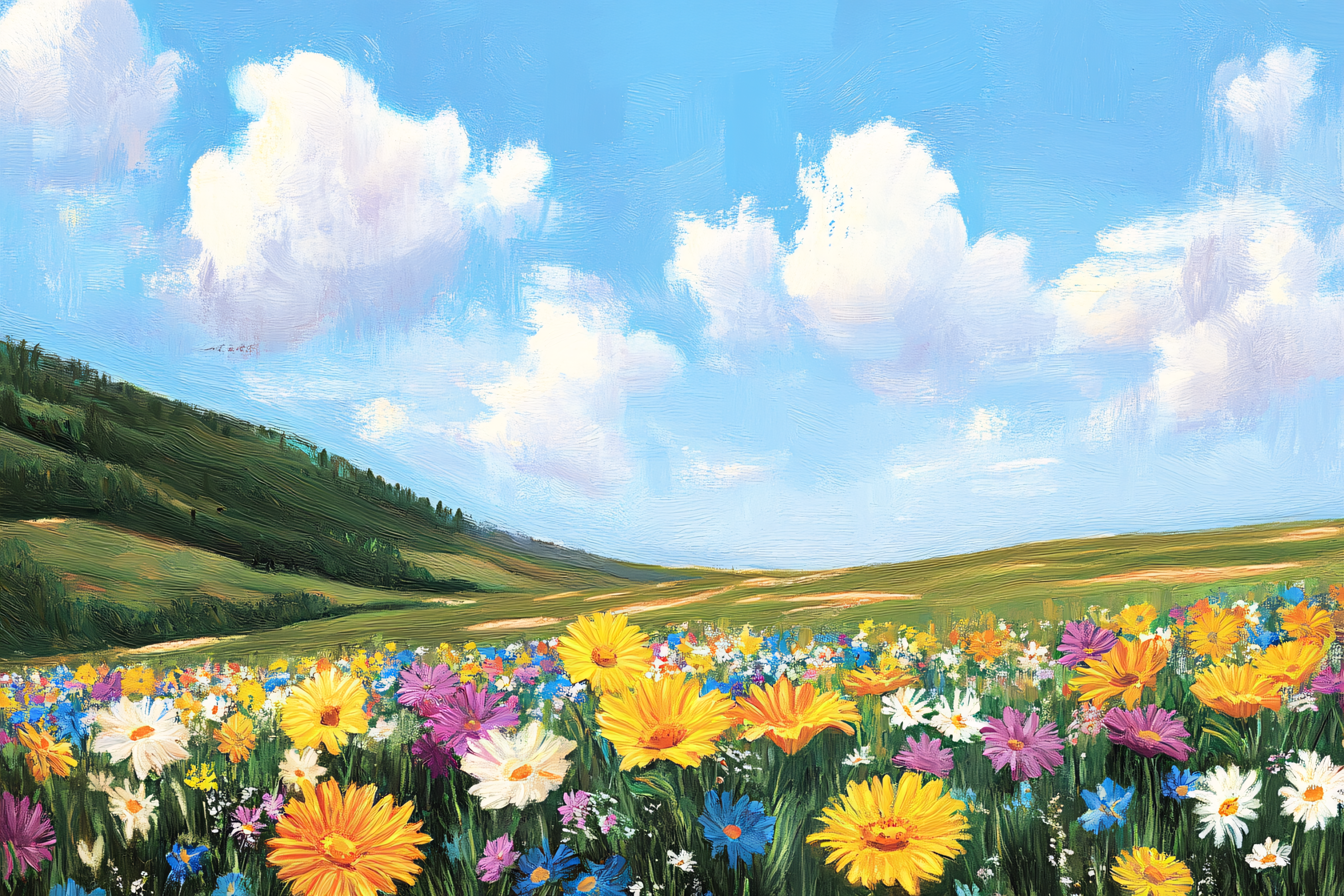 Colorful Meadow Landscape