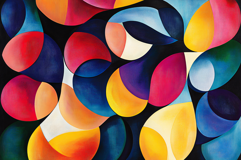 Colorful Overlapping Organic Shapes