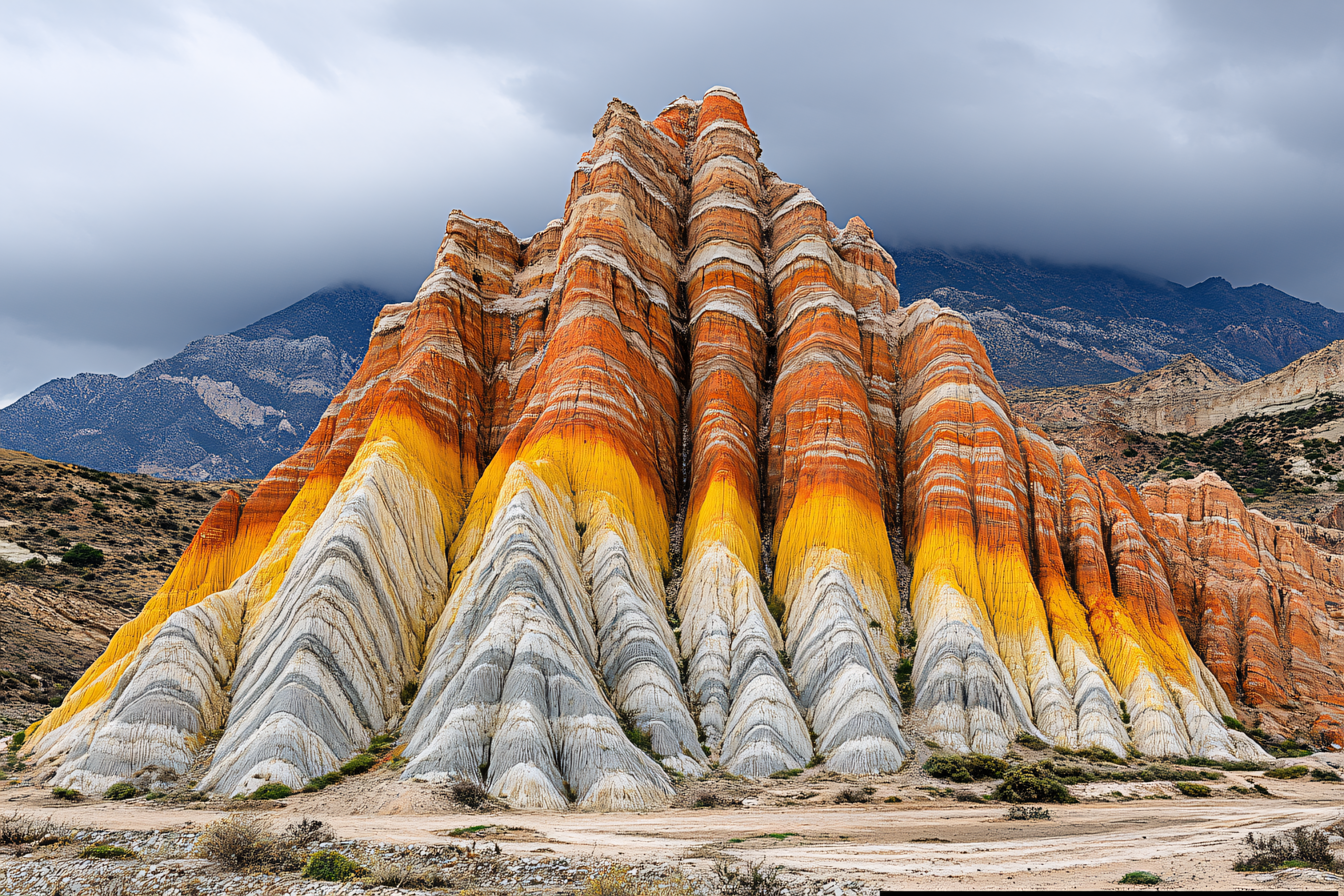 Colorful Striped Rock Formation