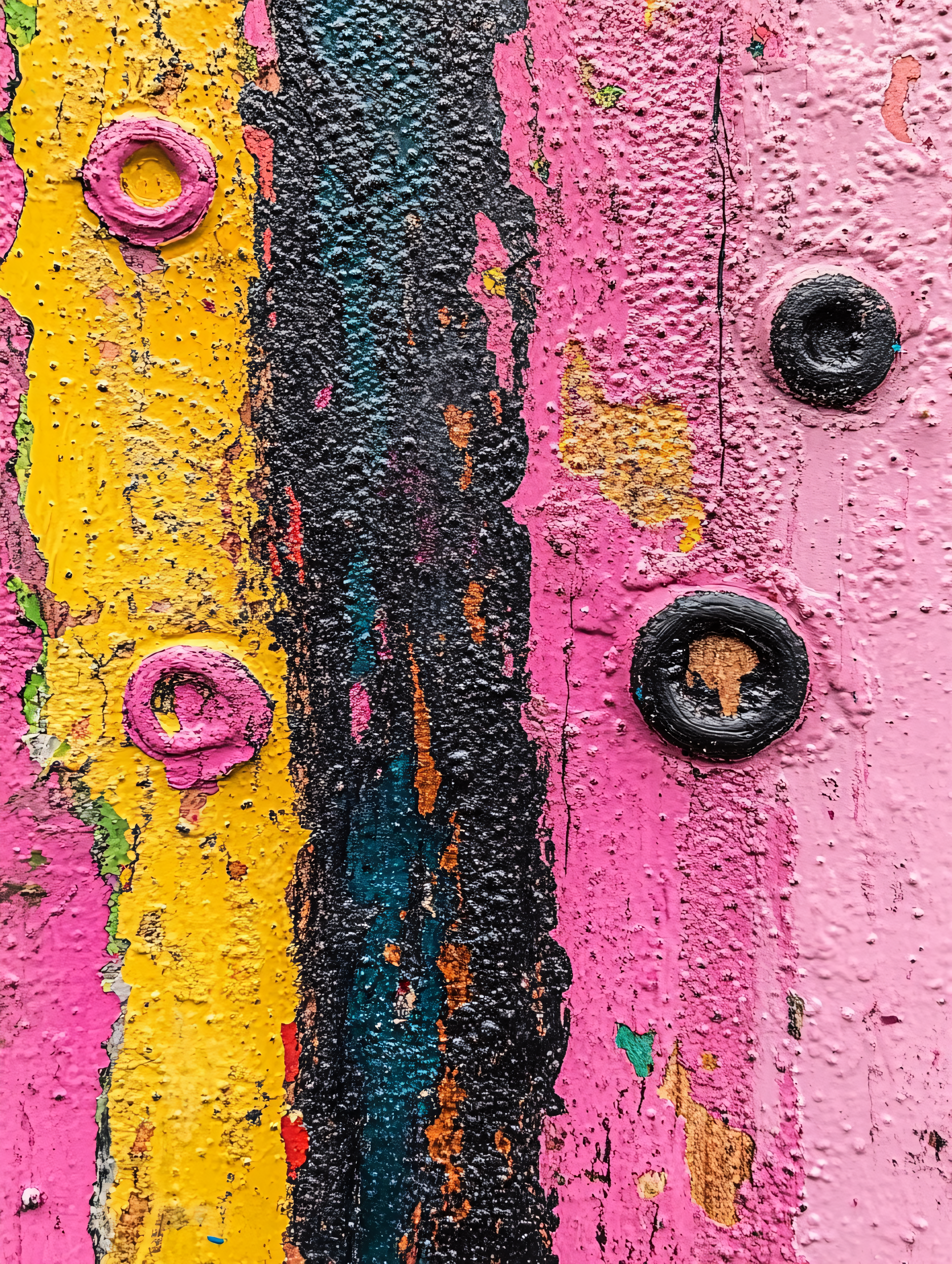 Colorful Textured Painted Surface