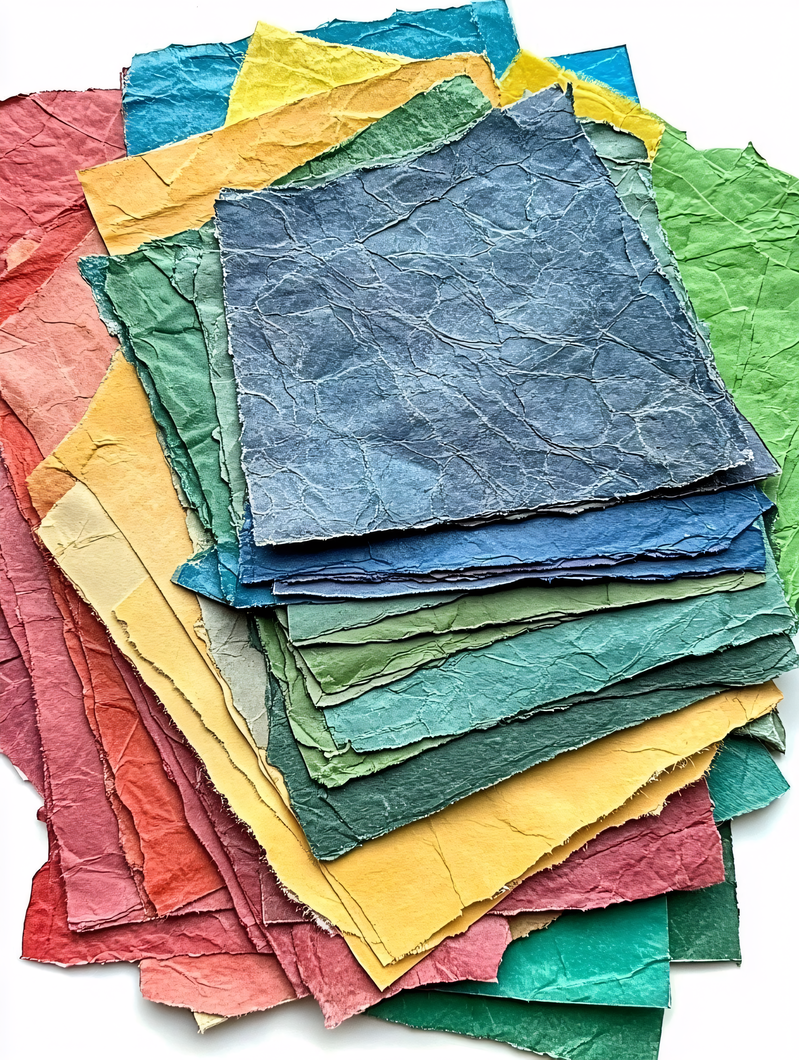 Colorful Textured Paper Stack