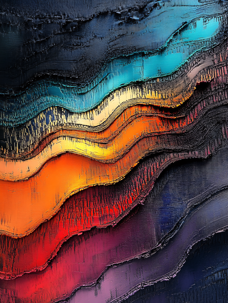 Colorful Textured Waves