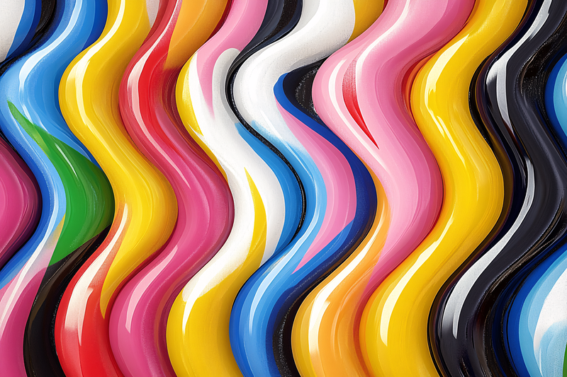 Colorful Wavy Ribbons