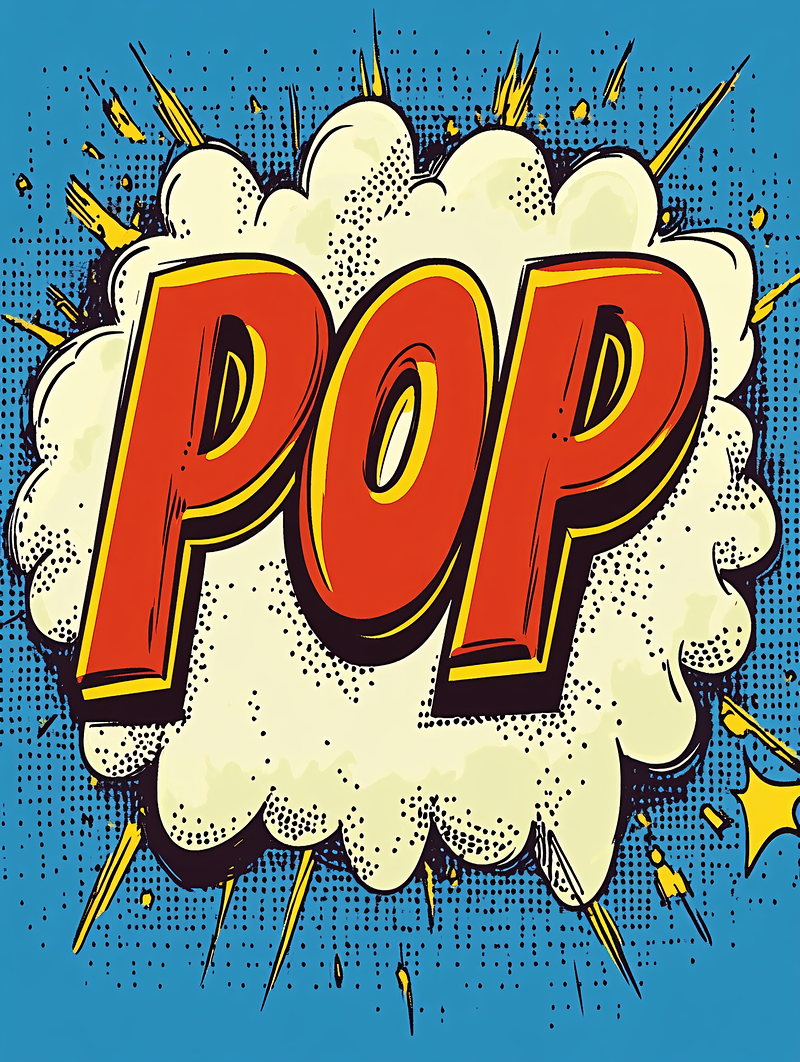 Comic Book Style Pop Word