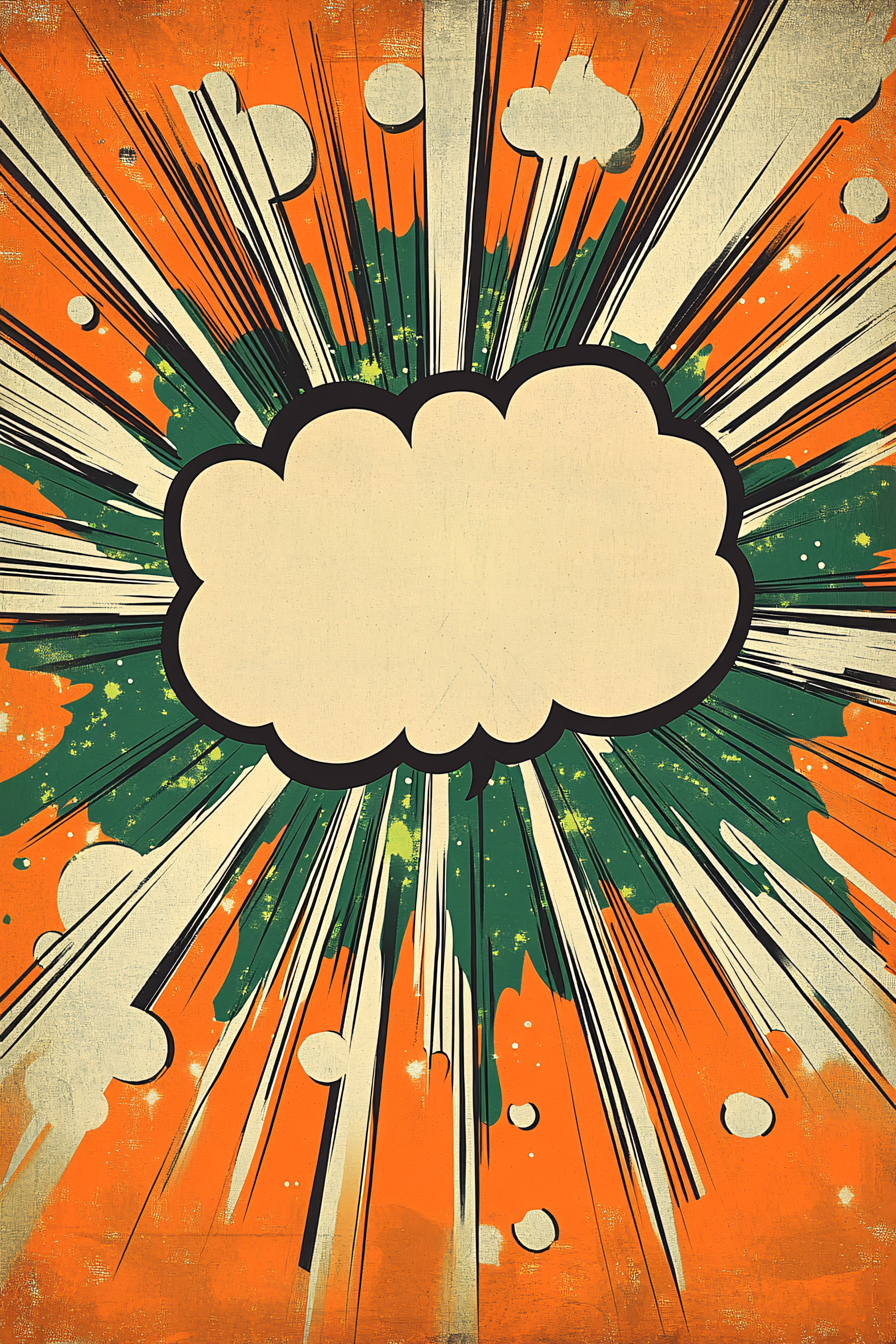Comic Explosion Background with Speech Bubble