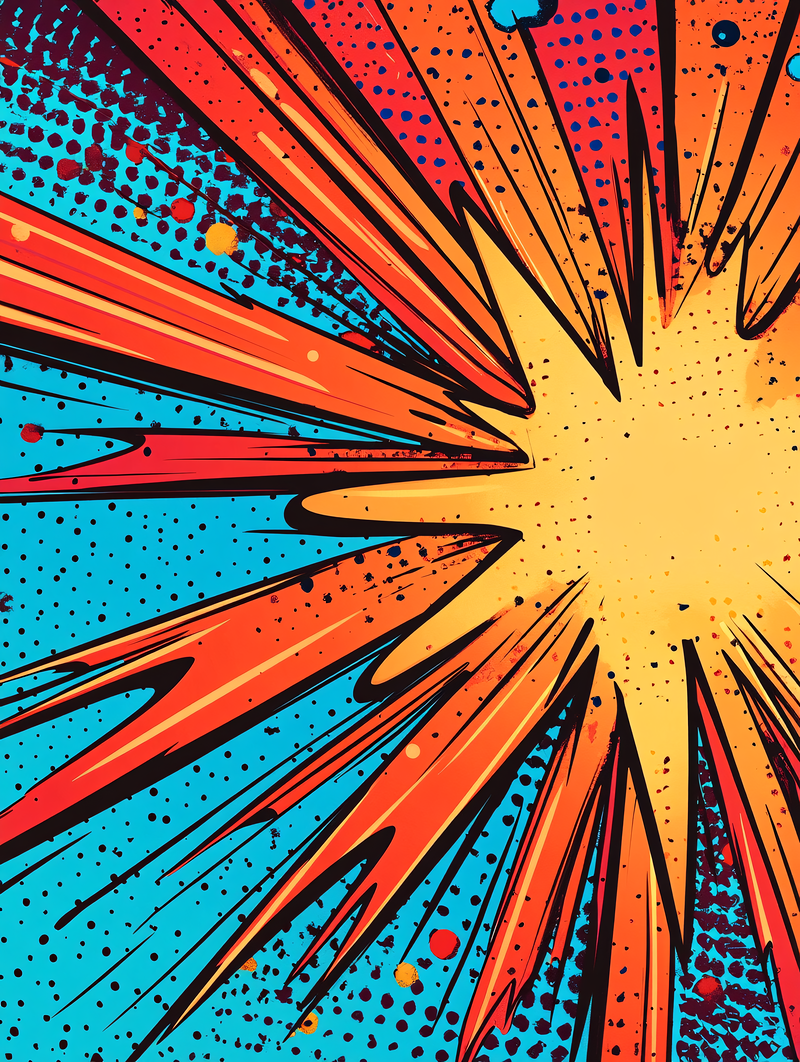 Comic Explosion Burst Background