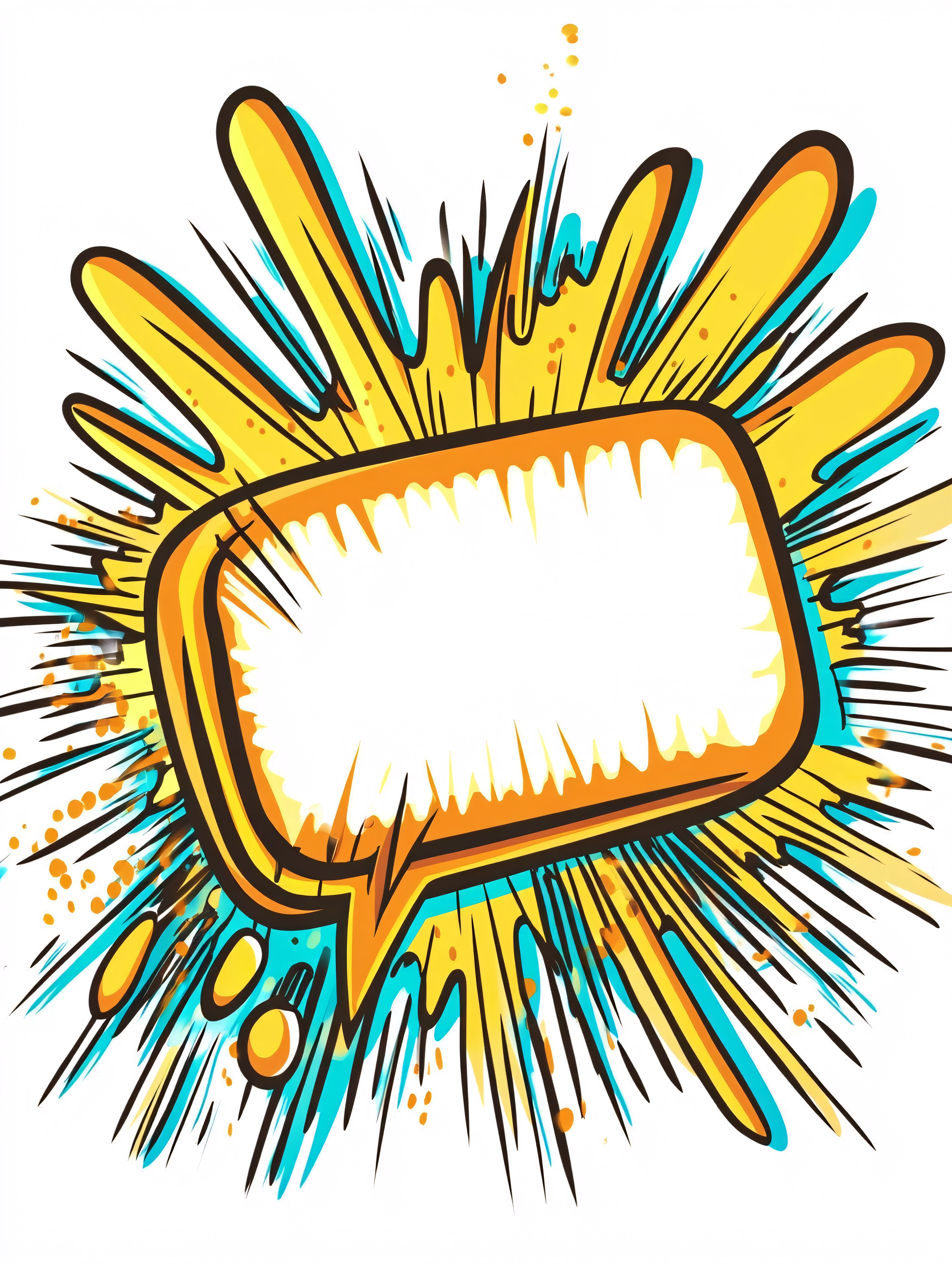 Comic Speech Bubble With Explosion