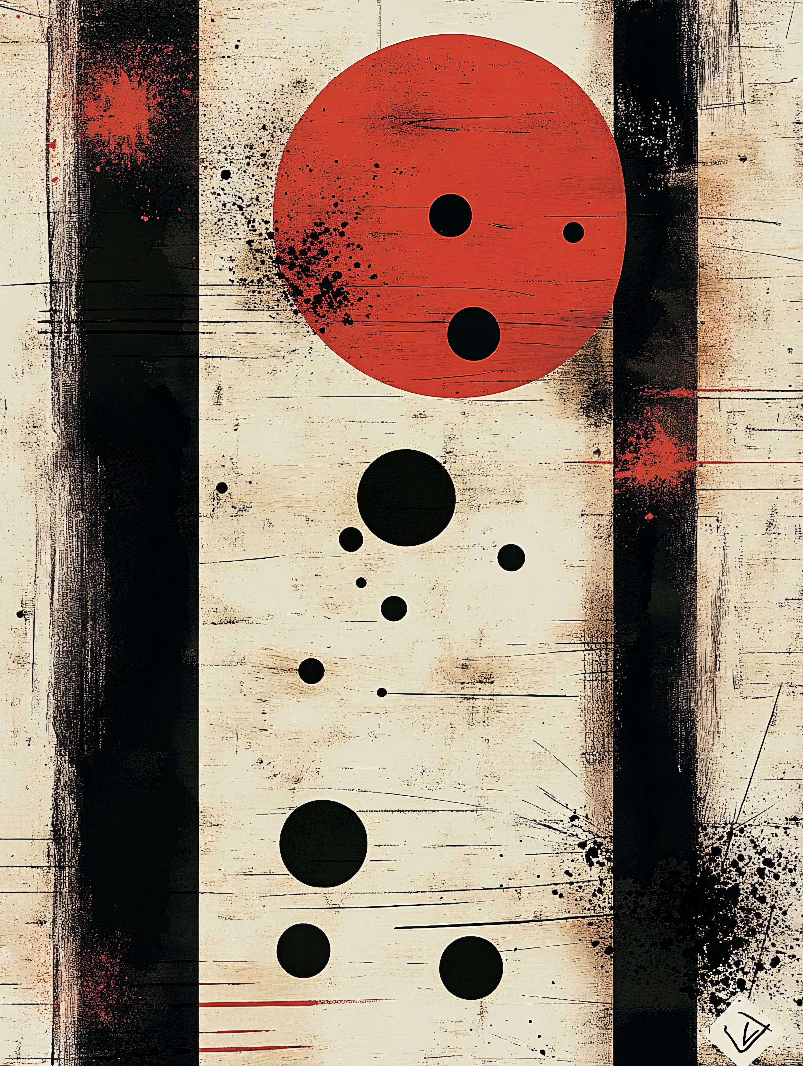 Concentric Circles on Textured Panel