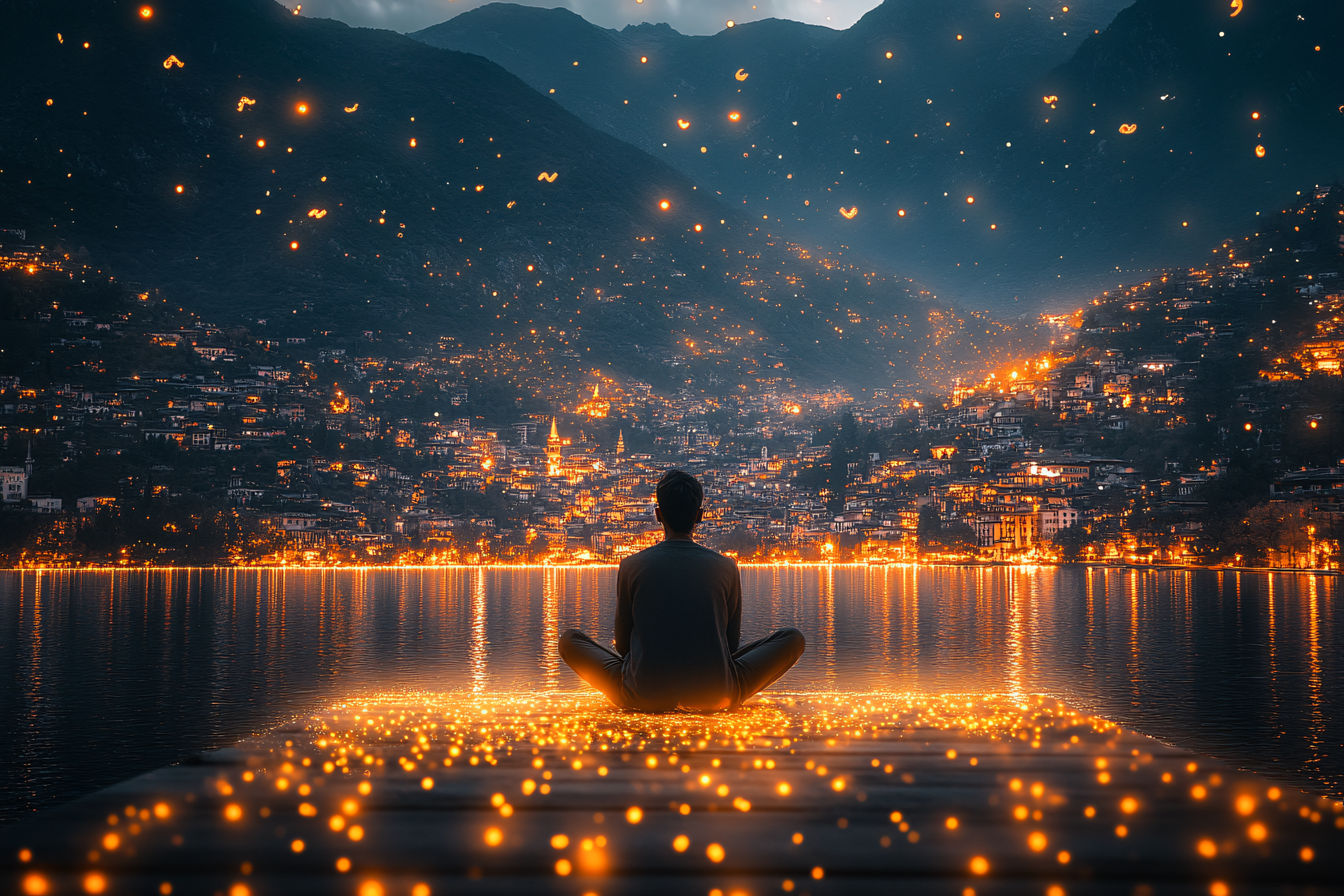 Contemplation By The Lake