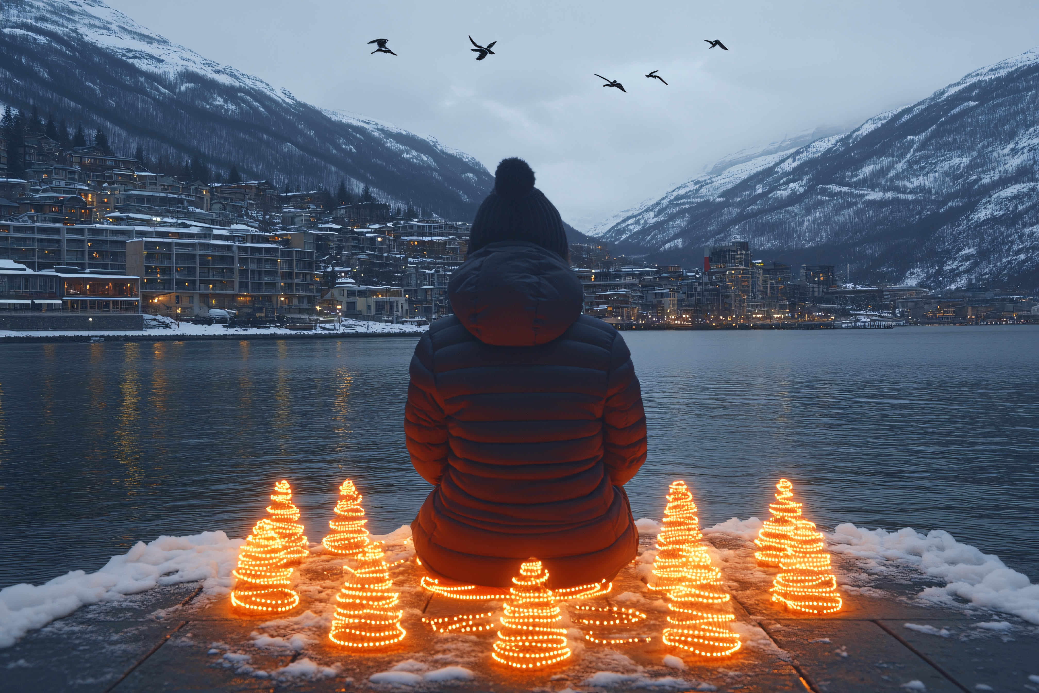 Contemplation by the Lakeside