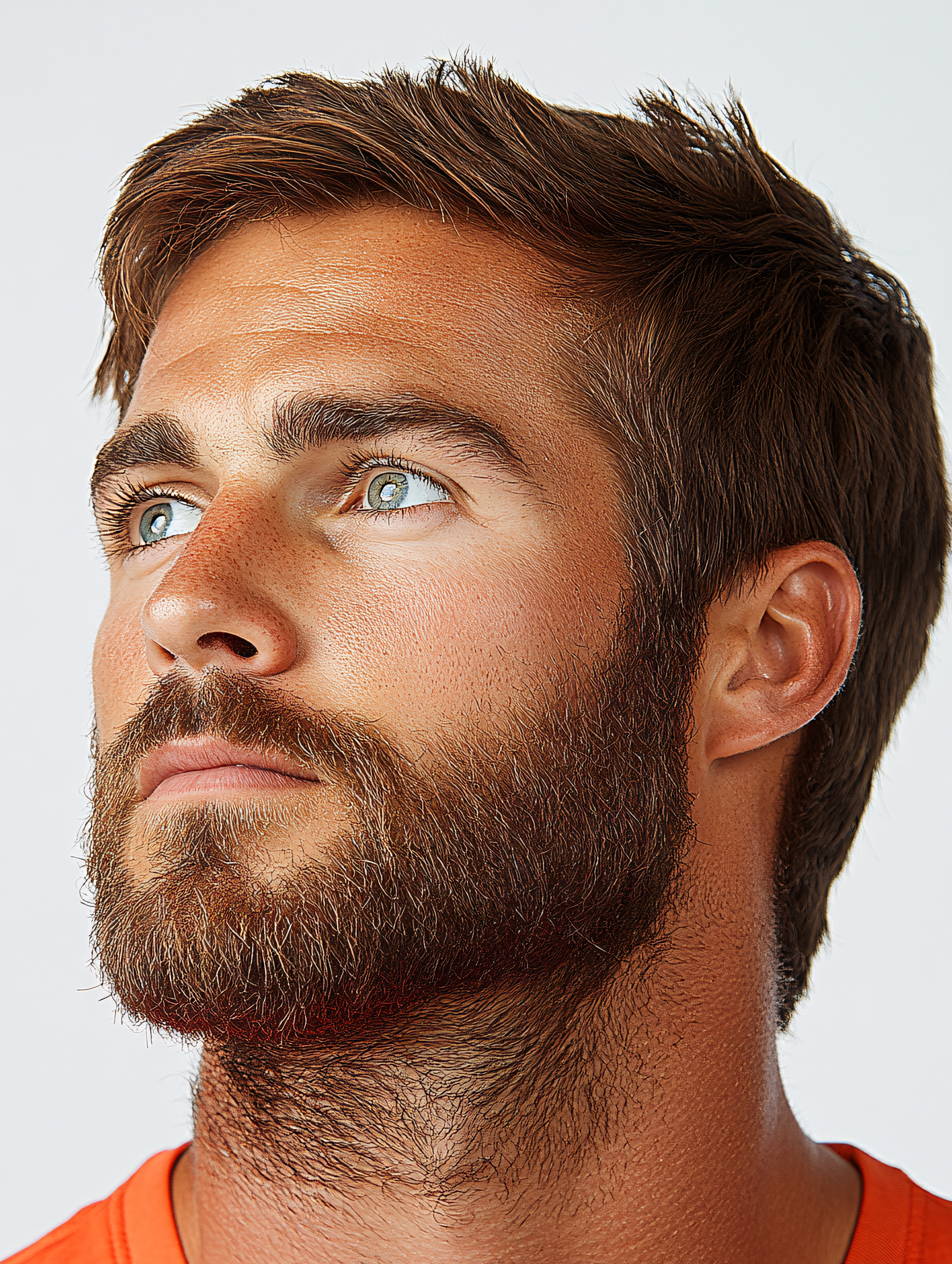 Contemplative Bearded Man Portrait