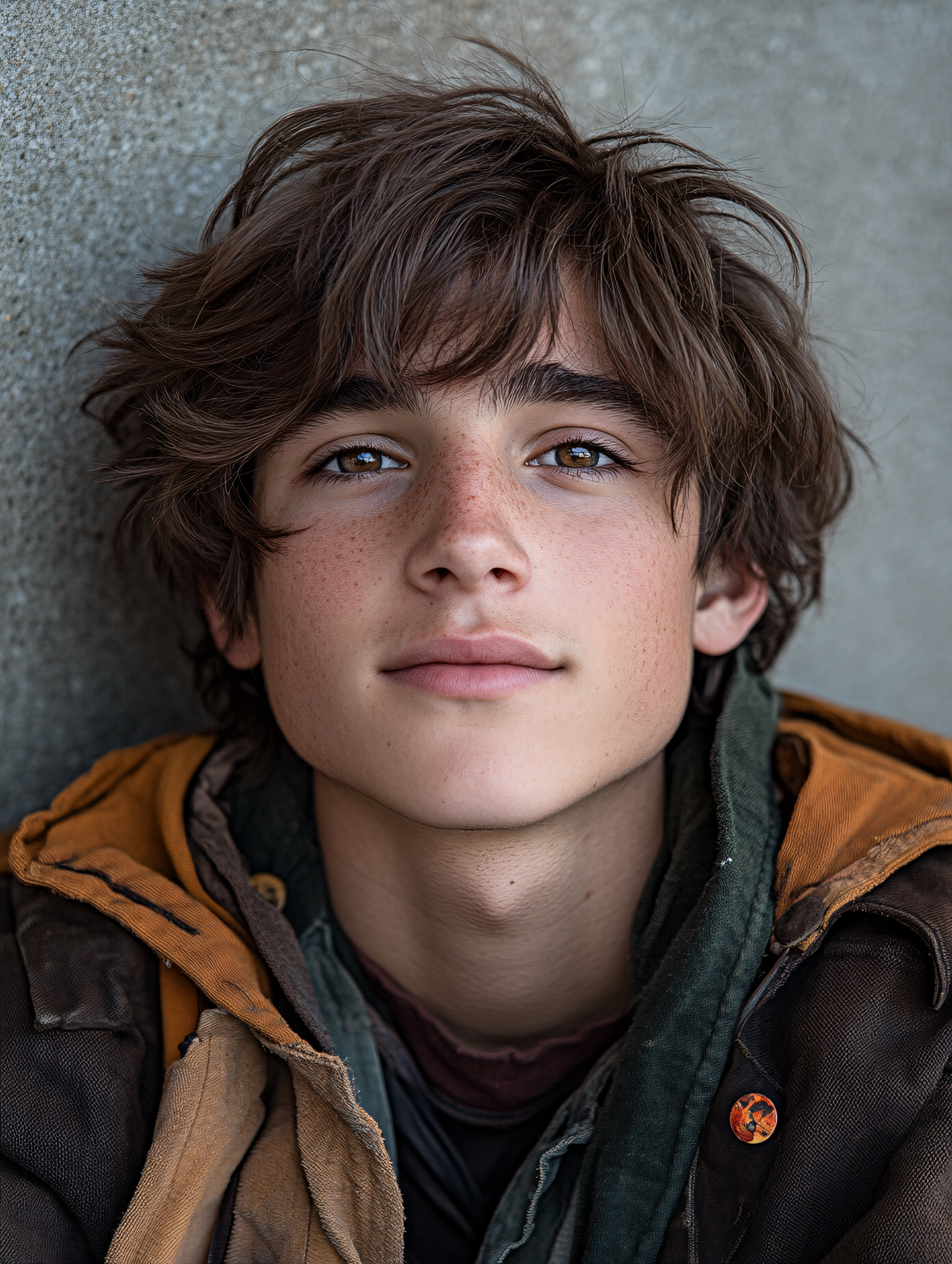 Contemplative Gaze of a Young Boy